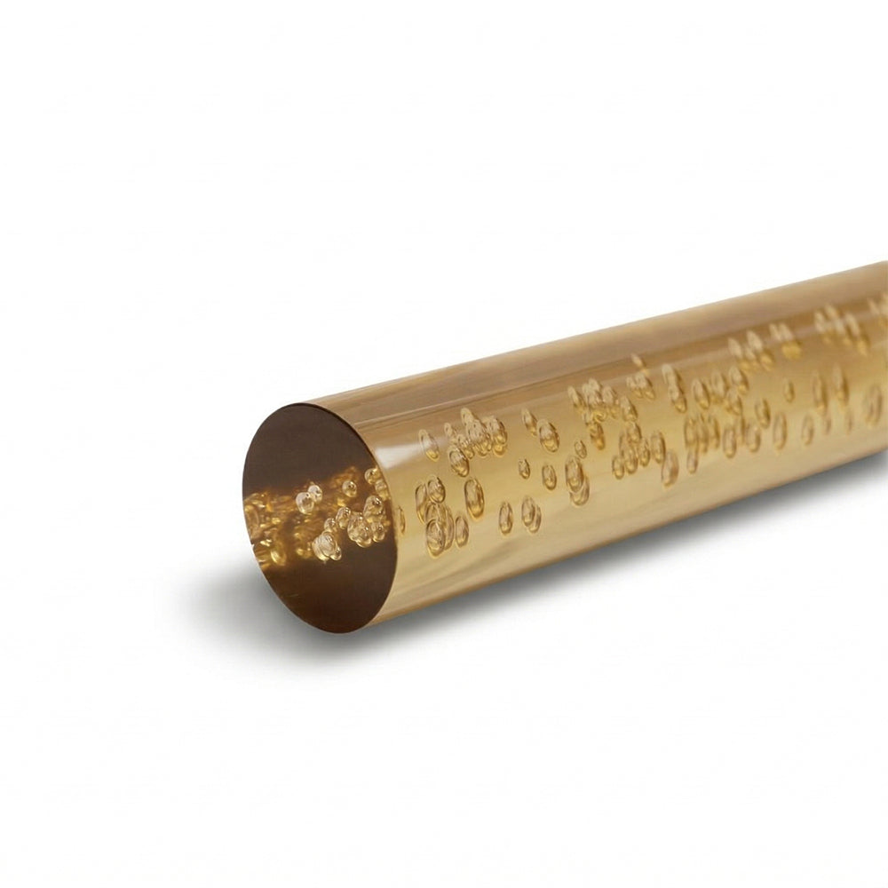 Acrylic Bubble Rod door handle by BEACON with clear, rounded bubble design on a metal door handle.