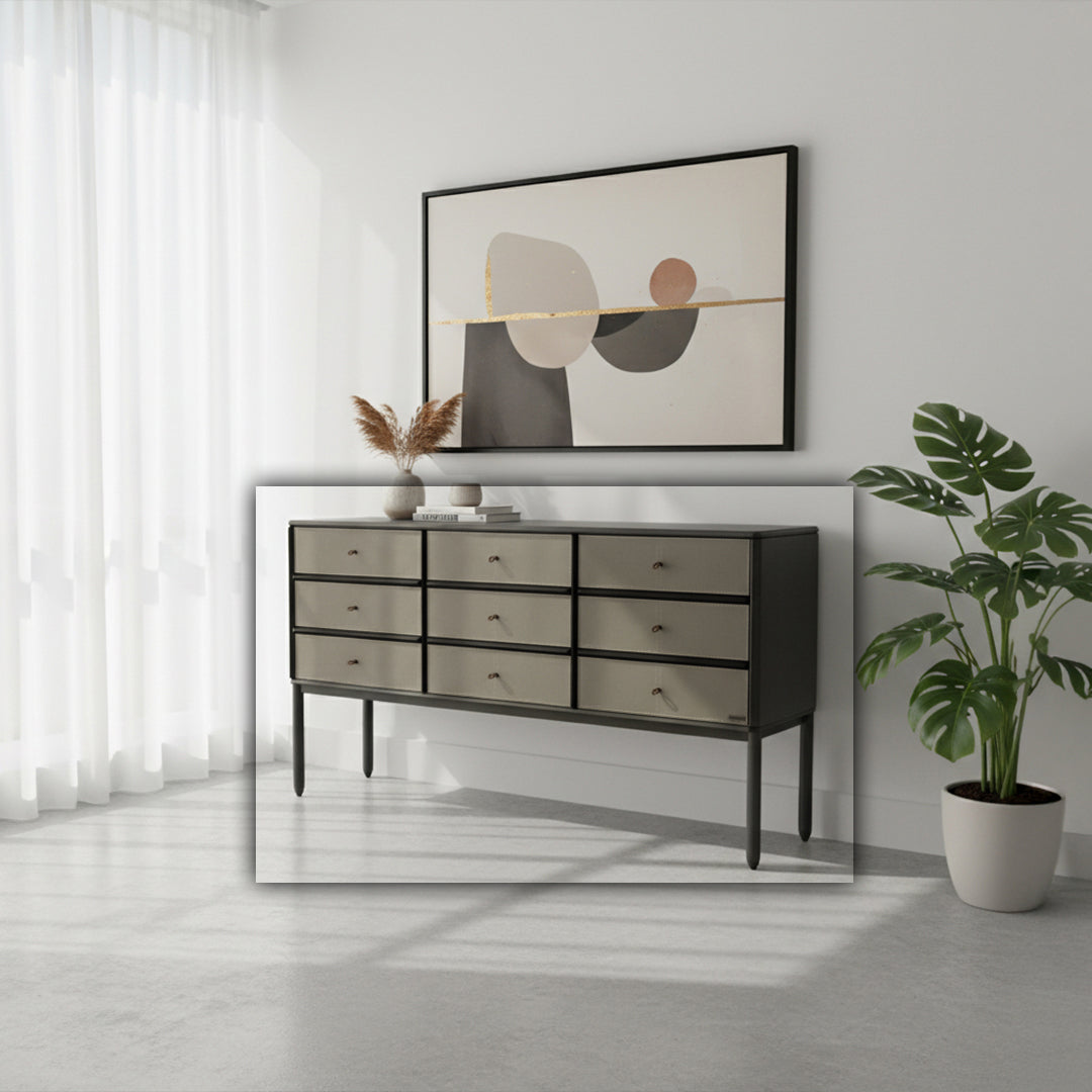 Albus Saddle Leather Sideboard JK-G31 - Sideboards - ebarza Furniture UAE | Shop Modern Furniture in Abu Dhabi & Dubai - مفروشات ايبازرا في الامارات | تسوق اثاث عصري وديكورات مميزة في دبي وابوظبي