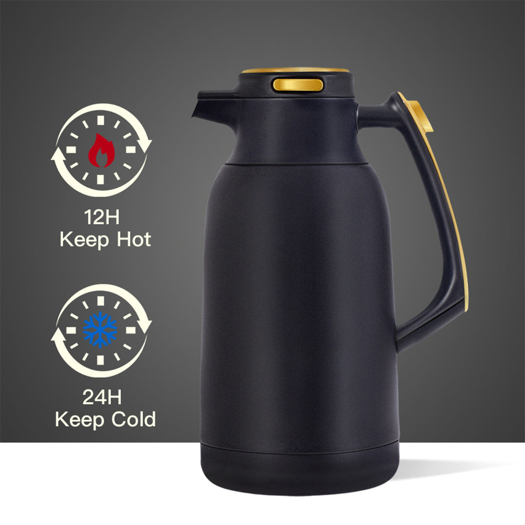 Pre-order 15 Days Delivery Alpo Thermal Coffee Carafe 2L ALP002PC68BKG - Black - Drinkware - ebarza Furniture UAE | Shop Modern Furniture in Abu Dhabi & Dubai - مفروشات ايبازرا في الامارات | تسوق اثاث عصري وديكورات مميزة في دبي وابوظبي