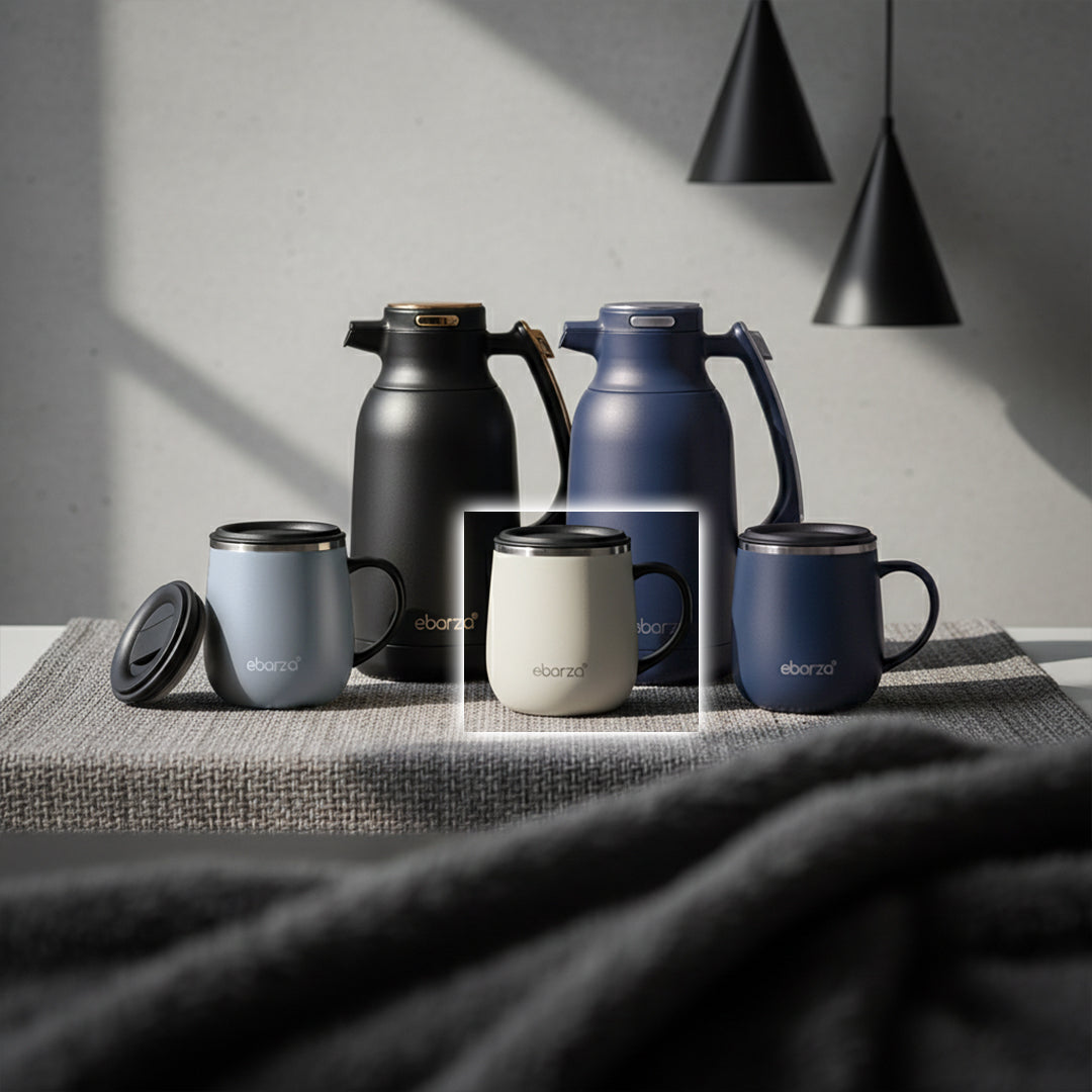 Pre-order 15 Days Delivery Arid White Travel Mug 460 ML AL001TM16WH - Drinkware - ebarza Furniture UAE | Shop Modern Furniture in Abu Dhabi & Dubai - مفروشات ايبازرا في الامارات | تسوق اثاث عصري وديكورات مميزة في دبي وابوظبي