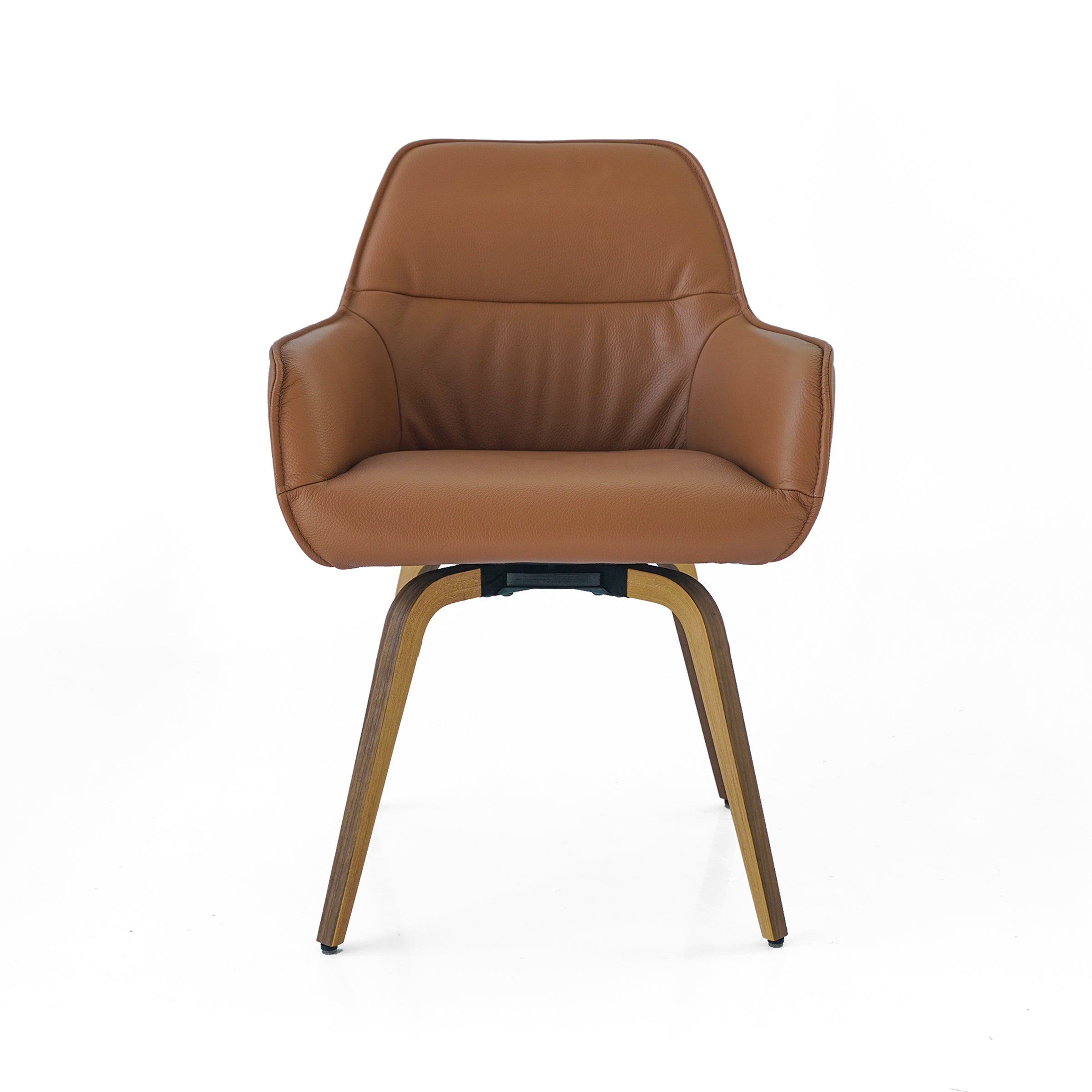 Brown Swivel Dining Chair SL-HJ9027 -  Chairs | كرسي طعام بني - ebarza Furniture UAE | Shop Modern Furniture in Abu Dhabi & Dubai - مفروشات ايبازرا في الامارات | تسوق اثاث عصري وديكورات مميزة في دبي وابوظبي