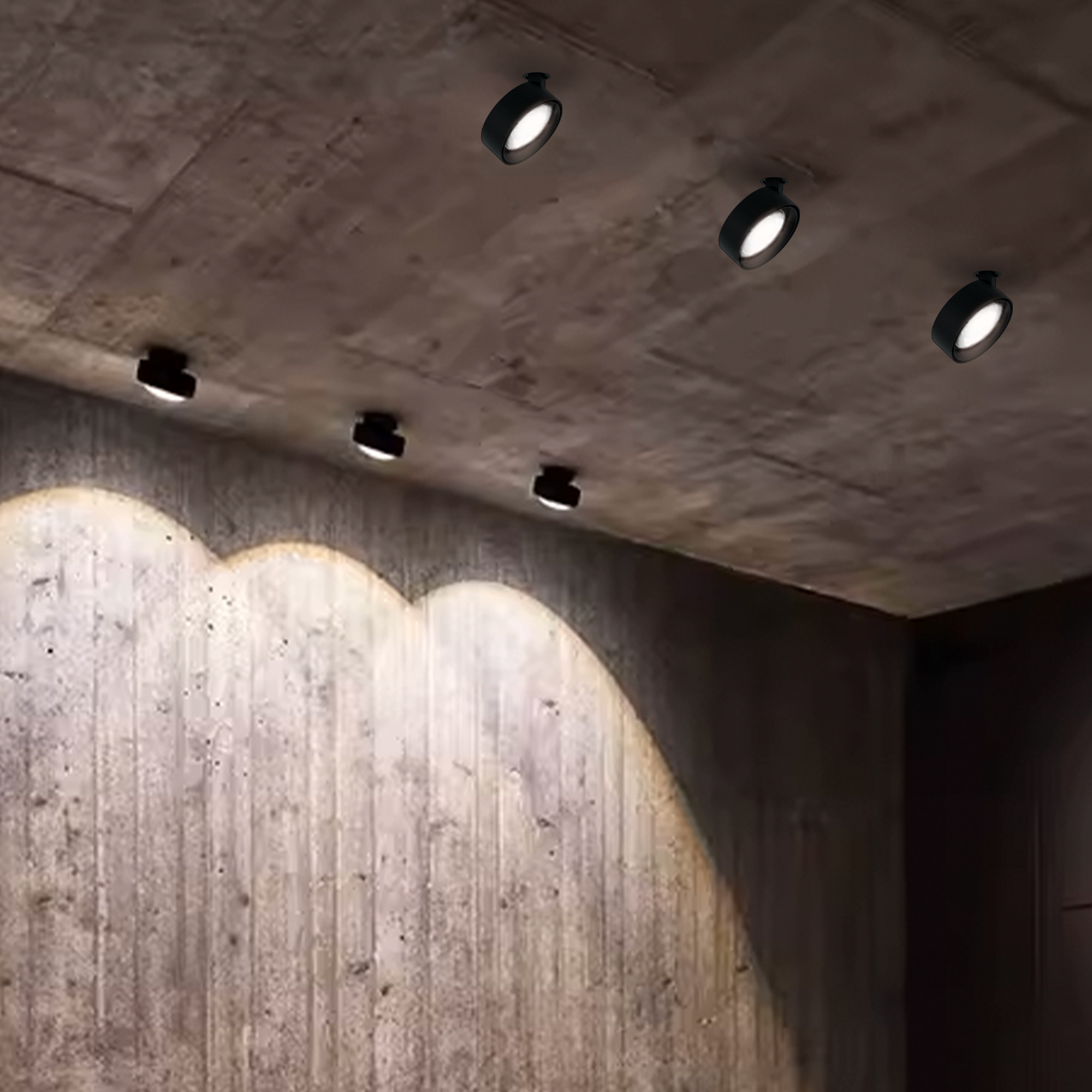 Black Ceiling Lamp with Trim less Mounted Frame Black MJ-6108/ MJ-6101B - Pendant Lamps - ebarza Furniture UAE | Shop Modern Furniture in Abu Dhabi & Dubai - مفروشات ايبازرا في الامارات | تسوق اثاث عصري وديكورات مميزة في دبي وابوظبي