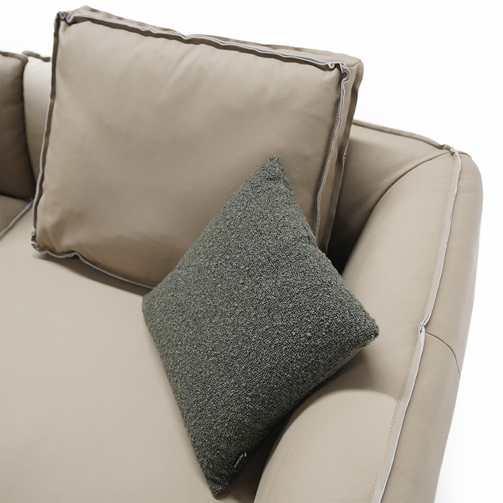 Leather High Rebound L shape Sponge Sofa K60 - Sofa - ebarza Furniture UAE | Shop Modern Furniture in Abu Dhabi & Dubai - مفروشات ايبازرا في الامارات | تسوق اثاث عصري وديكورات مميزة في دبي وابوظبي