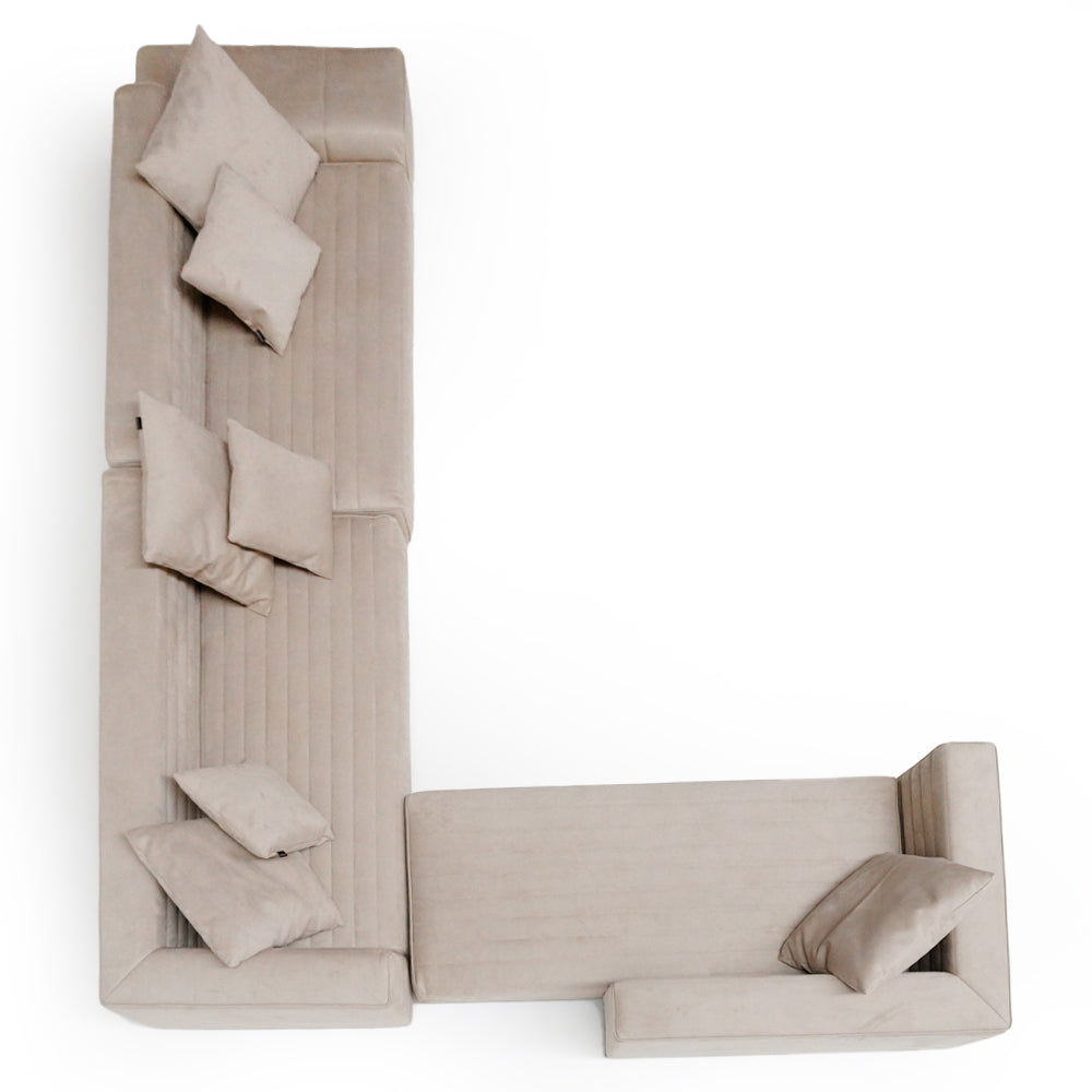 Baxter Corner Sofa Set ISF-2127 / Baxter816-9# WHT - Sofa - ebarza Furniture UAE | Shop Modern Furniture in Abu Dhabi & Dubai - مفروشات ايبازرا في الامارات | تسوق اثاث عصري وديكورات مميزة في دبي وابوظبي