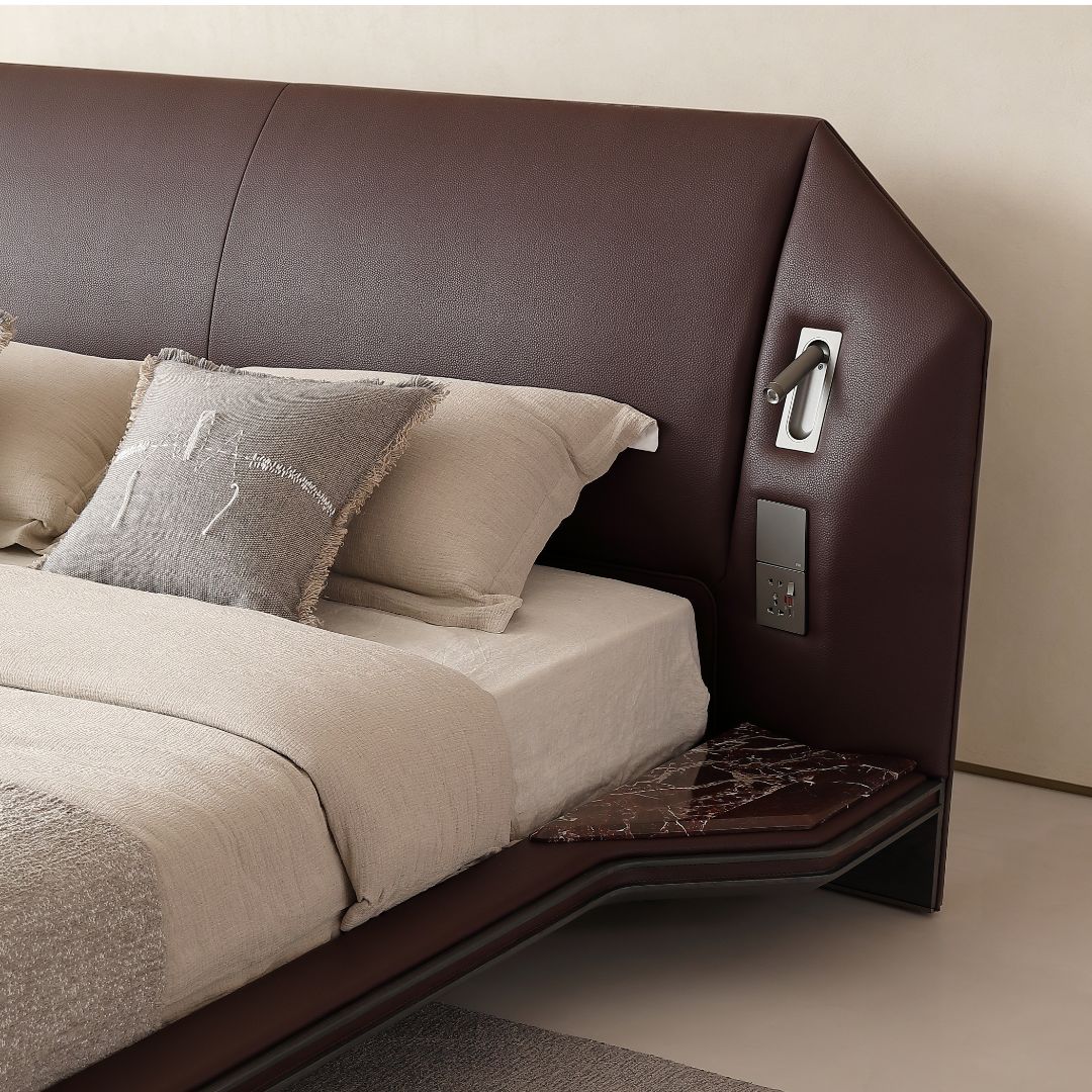 Atrium king size bed by BEACON, featuring a modern wooden bedsteads design with a sturdy frame and elegant finish.