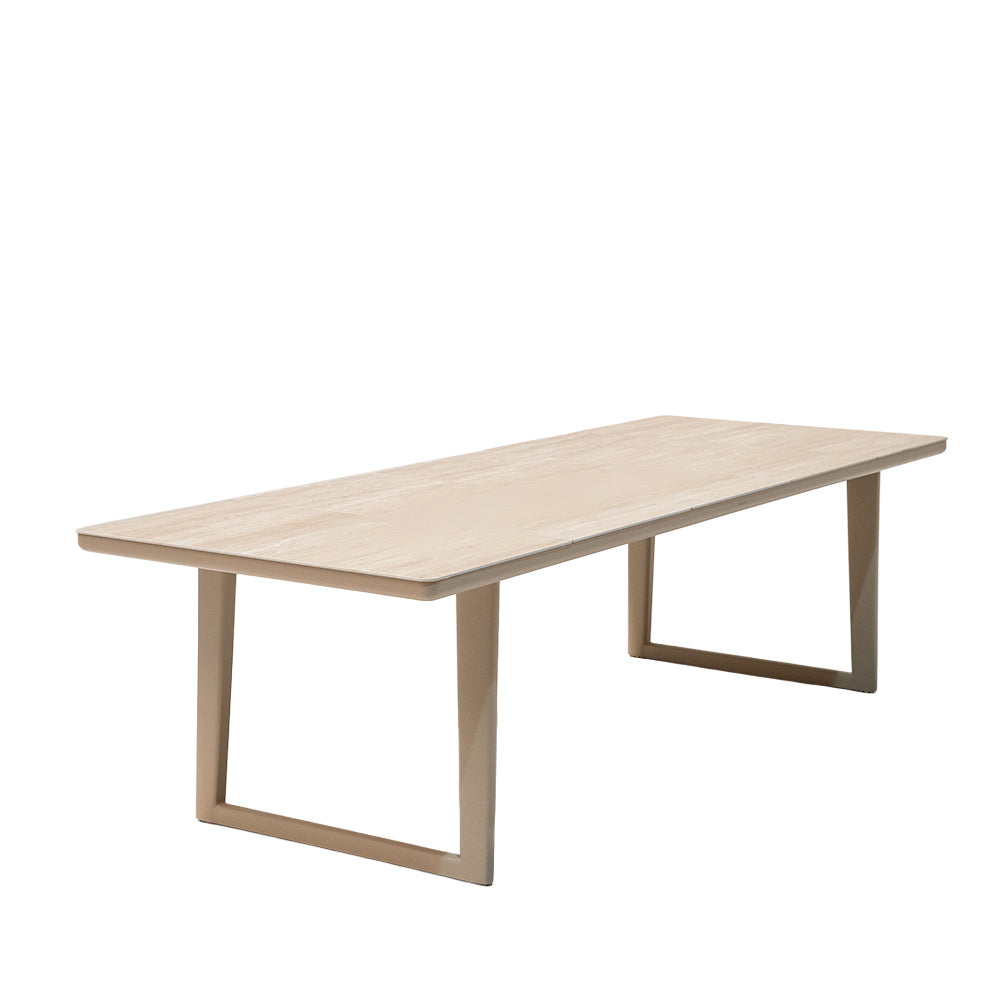 BAGEL RECTANGULAR DINING TABLE WITH CERAMIC TOP (U-SHAPED LEGS) KT8602G27CER - Outdoor Tables - ebarza Furniture UAE | Shop Modern Furniture in Abu Dhabi & Dubai - مفروشات ايبازرا في الامارات | تسوق اثاث عصري وديكورات مميزة في دبي وابوظبي