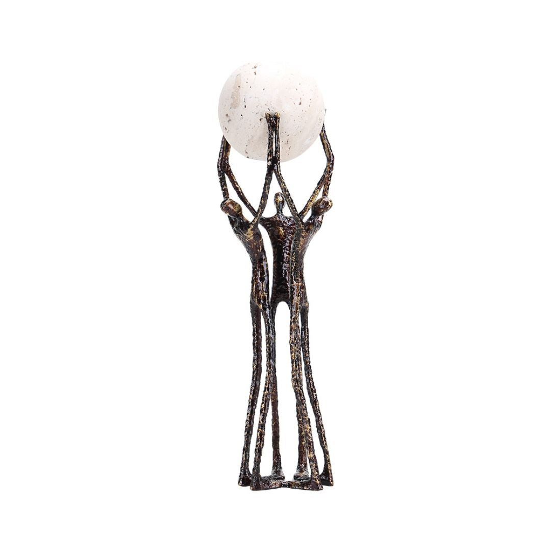 Ball Holding Men Sculpture KA3088 - Home Decor Figurines - ebarza Furniture UAE | Shop Modern Furniture in Abu Dhabi & Dubai - مفروشات ايبازرا في الامارات | تسوق اثاث عصري وديكورات مميزة في دبي وابوظبي