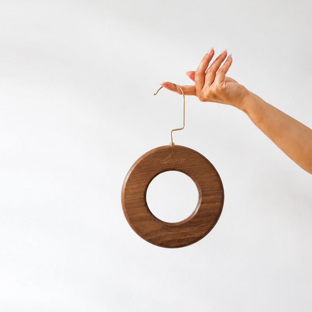 Beach Wood Scarf Hanger LSCH02-Walnut