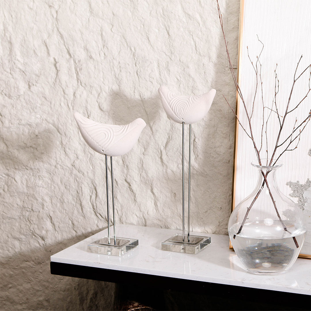 Bird Sculpture-L - KA4055L - Home Decor Figurines - ebarza Furniture UAE | Shop Modern Furniture in Abu Dhabi & Dubai - مفروشات ايبازرا في الامارات | تسوق اثاث عصري وديكورات مميزة في دبي وابوظبي