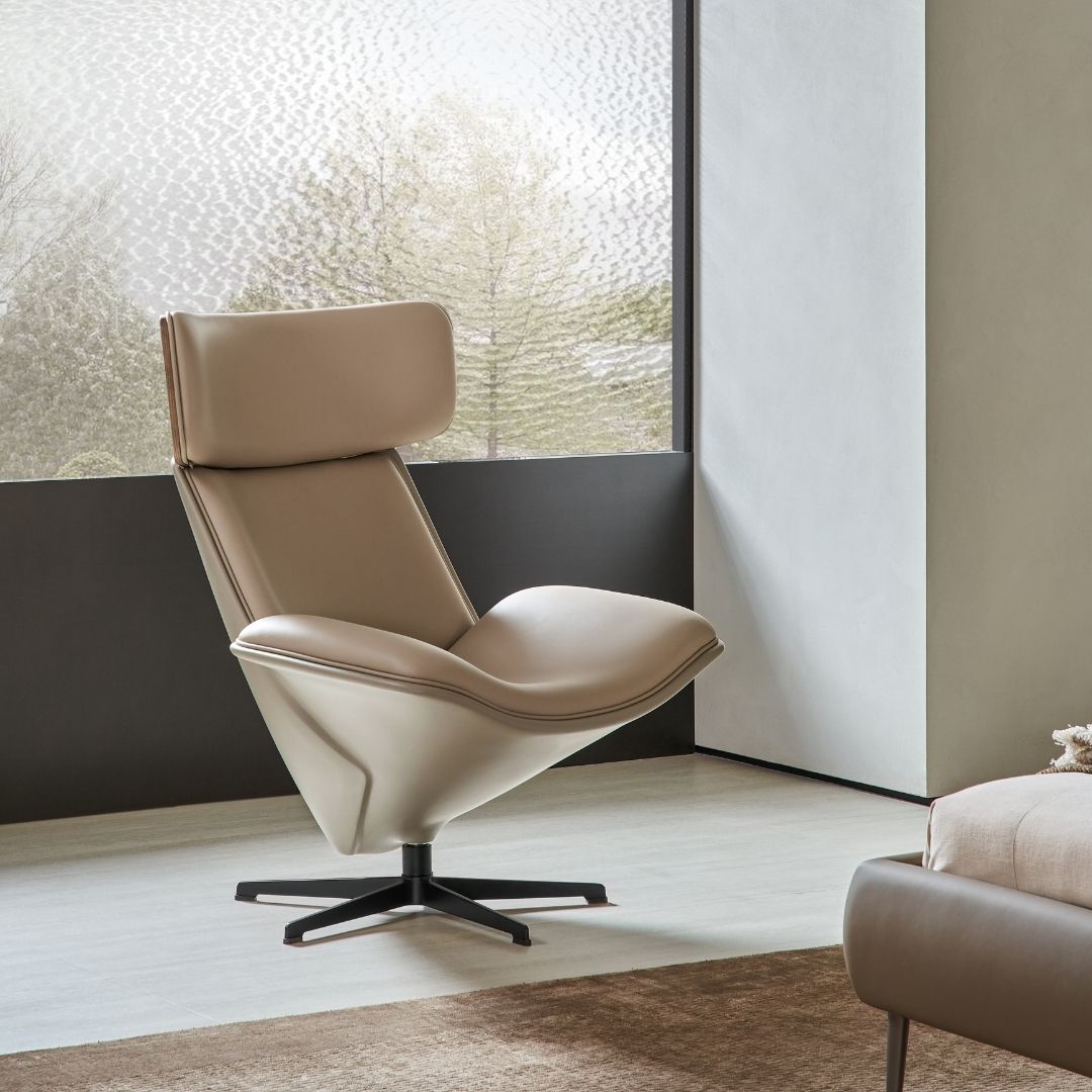 Bolo Lounge Chair MSTV-XY017 PU3149 - Armchairs - ebarza Furniture UAE | Shop Modern Furniture in Abu Dhabi & Dubai - مفروشات ايبازرا في الامارات | تسوق اثاث عصري وديكورات مميزة في دبي وابوظبي