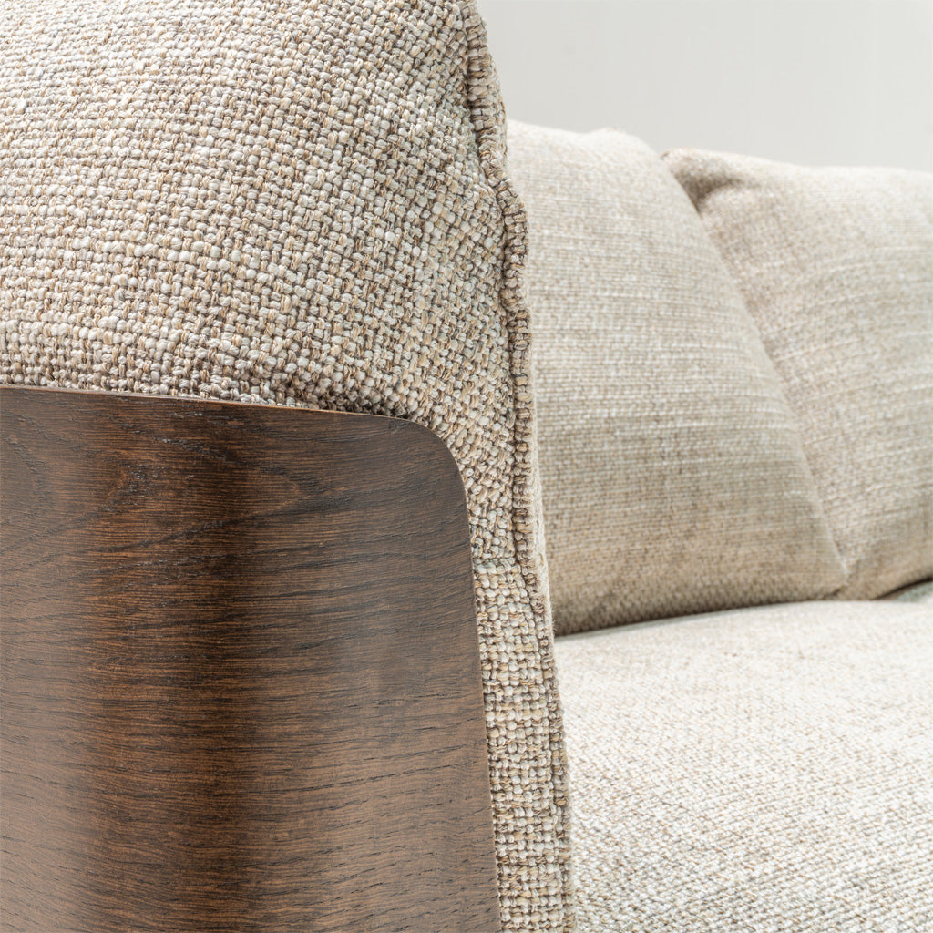 Modern Brooklyn GAMMA sofa by HOMAGE KOLTUK, featuring plush cushions and stylish design in a neutral fabric.