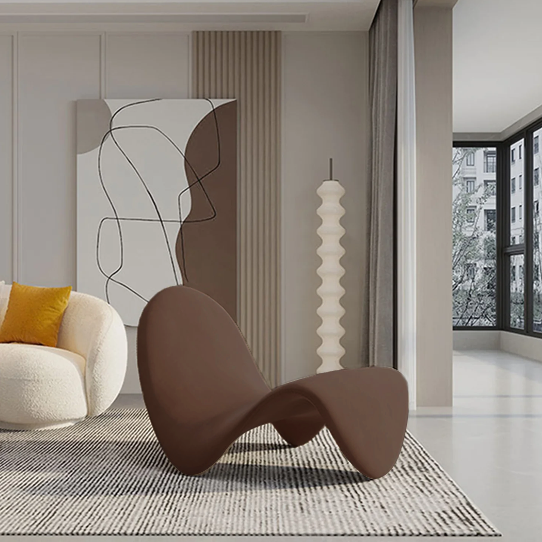 Brown Worm  Lounge Chair MLL-A42 Brown -  Lounge Chairs | كرسي صالة براون وورم - ebarza Furniture UAE | Shop Modern Furniture in Abu Dhabi & Dubai - مفروشات ايبازرا في الامارات | تسوق اثاث عصري وديكورات مميزة في دبي وابوظبي