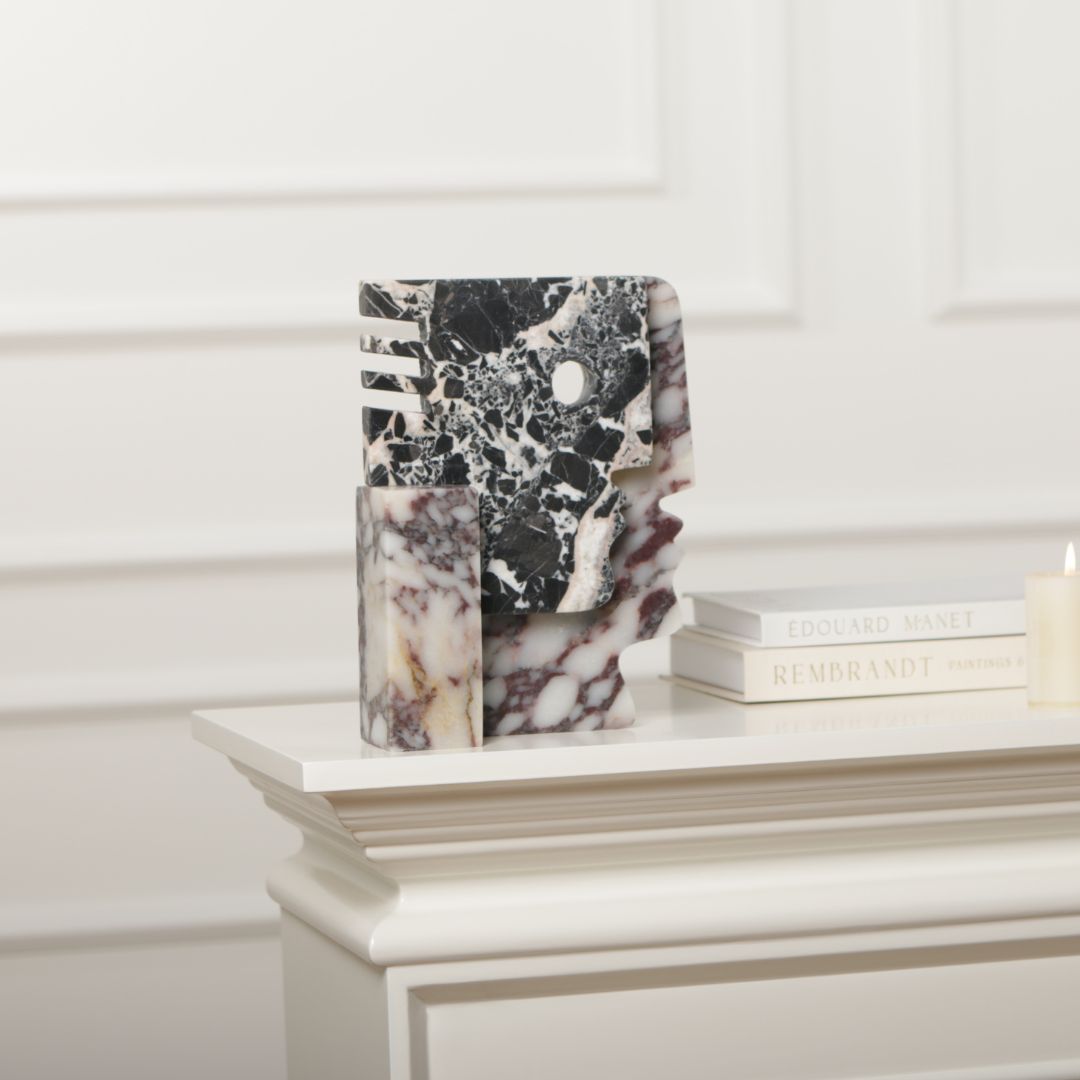 Pre-order 15 Days Delivery Bulgari Black & Bulgari Purple Marble Sculpture KA5164 - Home Decor Figurines - ebarza Furniture UAE | Shop Modern Furniture in Abu Dhabi & Dubai - مفروشات ايبازرا في الامارات | تسوق اثاث عصري وديكورات مميزة في دبي وابوظبي