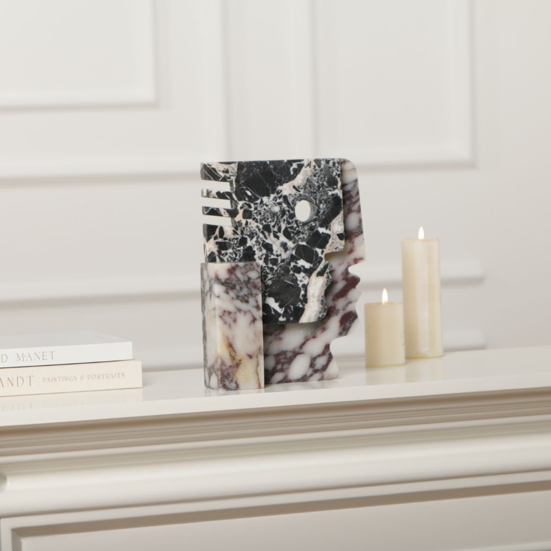 Pre-order 15 Days Delivery Bulgari Black & Bulgari Purple Marble Sculpture KA5164 - Home Decor Figurines - ebarza Furniture UAE | Shop Modern Furniture in Abu Dhabi & Dubai - مفروشات ايبازرا في الامارات | تسوق اثاث عصري وديكورات مميزة في دبي وابوظبي