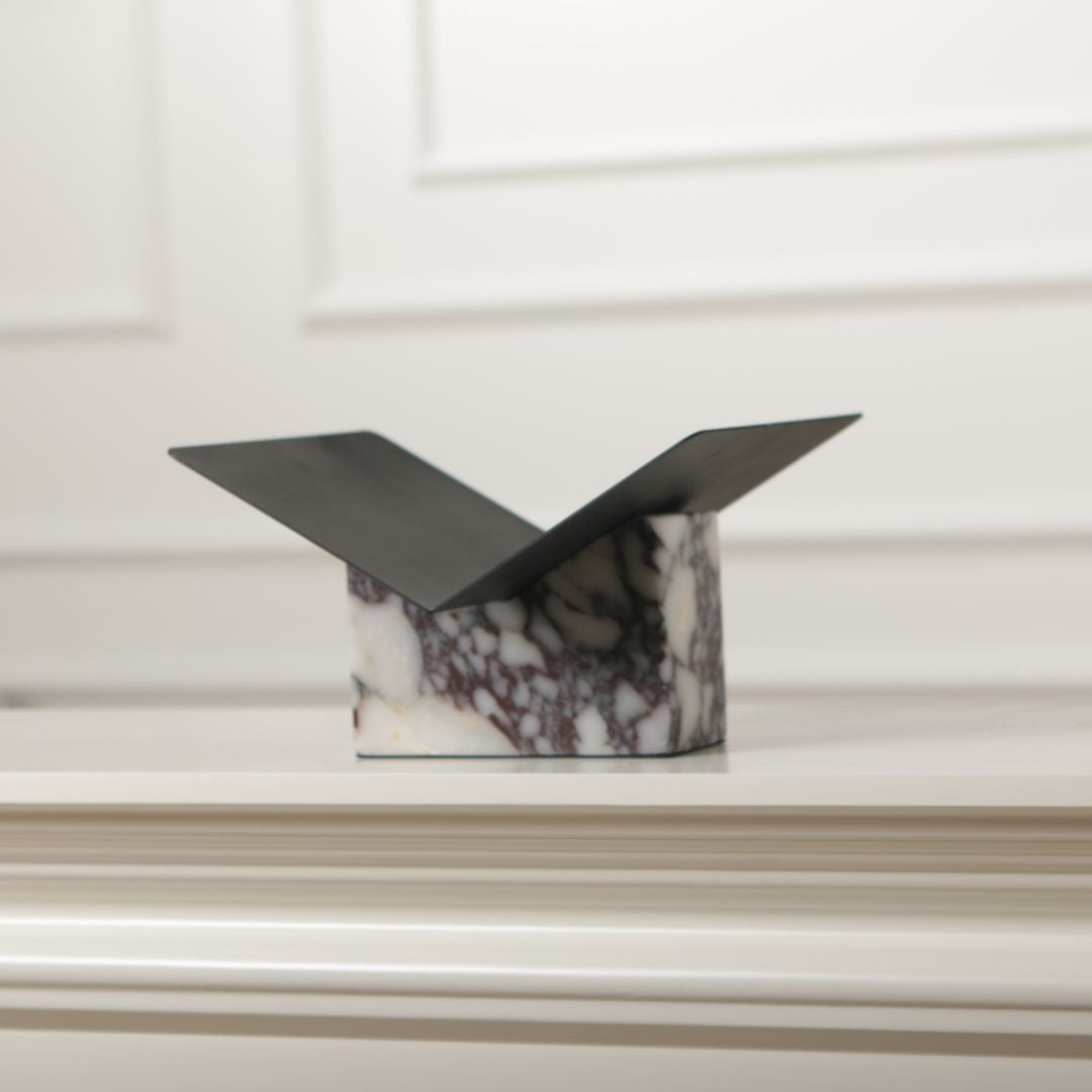 Pre-order 15 Days Delivery Bulgari Marble & Iron Magzaine Holder KH5007B - Bookends - ebarza Furniture UAE | Shop Modern Furniture in Abu Dhabi & Dubai - مفروشات ايبازرا في الامارات | تسوق اثاث عصري وديكورات مميزة في دبي وابوظبي