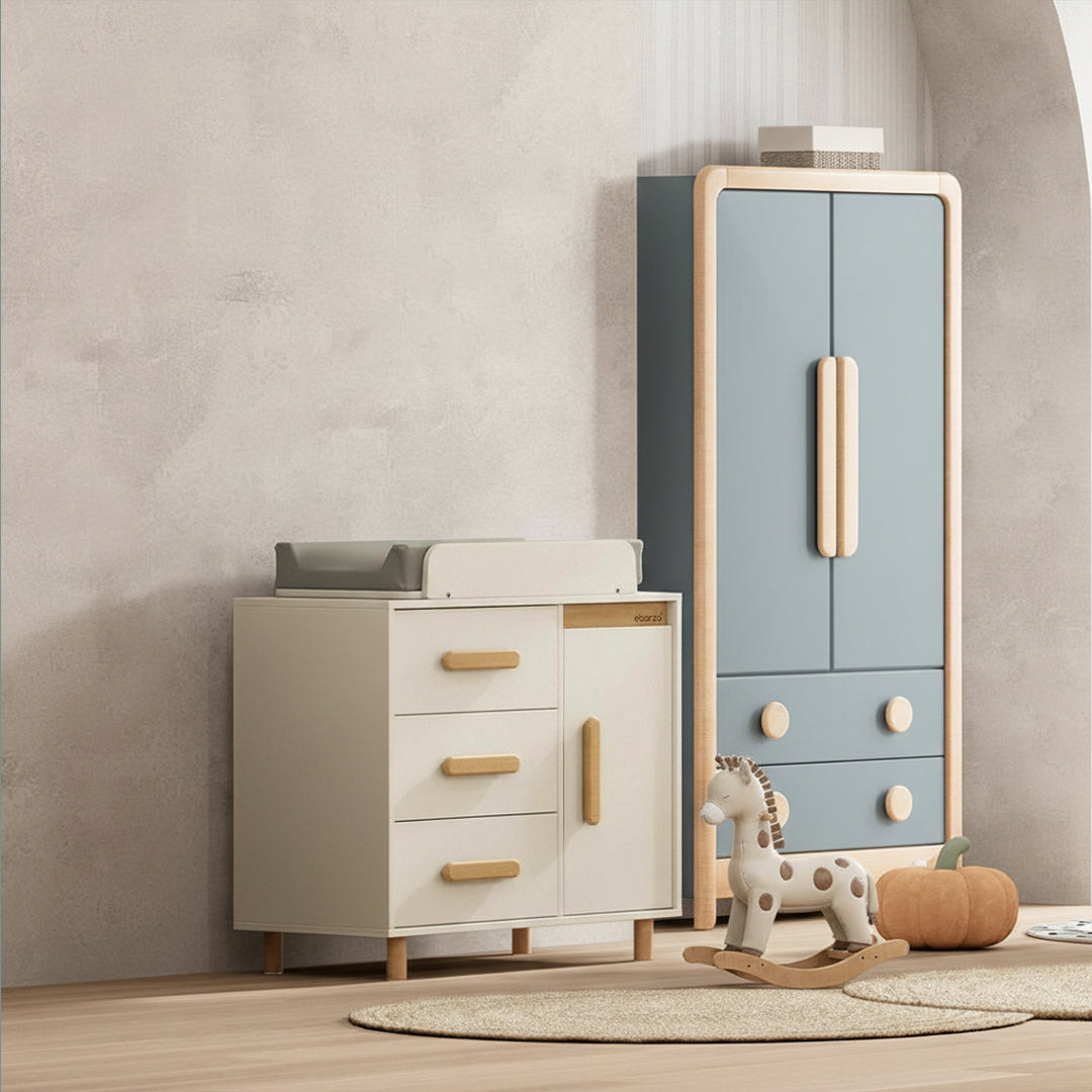 Byron 2 Door Kids Wardrobe With 2 Drawers BK-BY2DWR2DV23/BBBH - Kids - ebarza Furniture UAE | Shop Modern Furniture in Abu Dhabi & Dubai - مفروشات ايبازرا في الامارات | تسوق اثاث عصري وديكورات مميزة في دبي وابوظبي