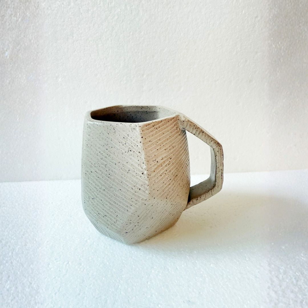 Pre-order 65 Days Delivery Dark sand Chizzled Mug CB4367-13-R920 - Mugs - ebarza Furniture UAE | Shop Modern Furniture in Abu Dhabi & Dubai - مفروشات ايبازرا في الامارات | تسوق اثاث عصري وديكورات مميزة في دبي وابوظبي