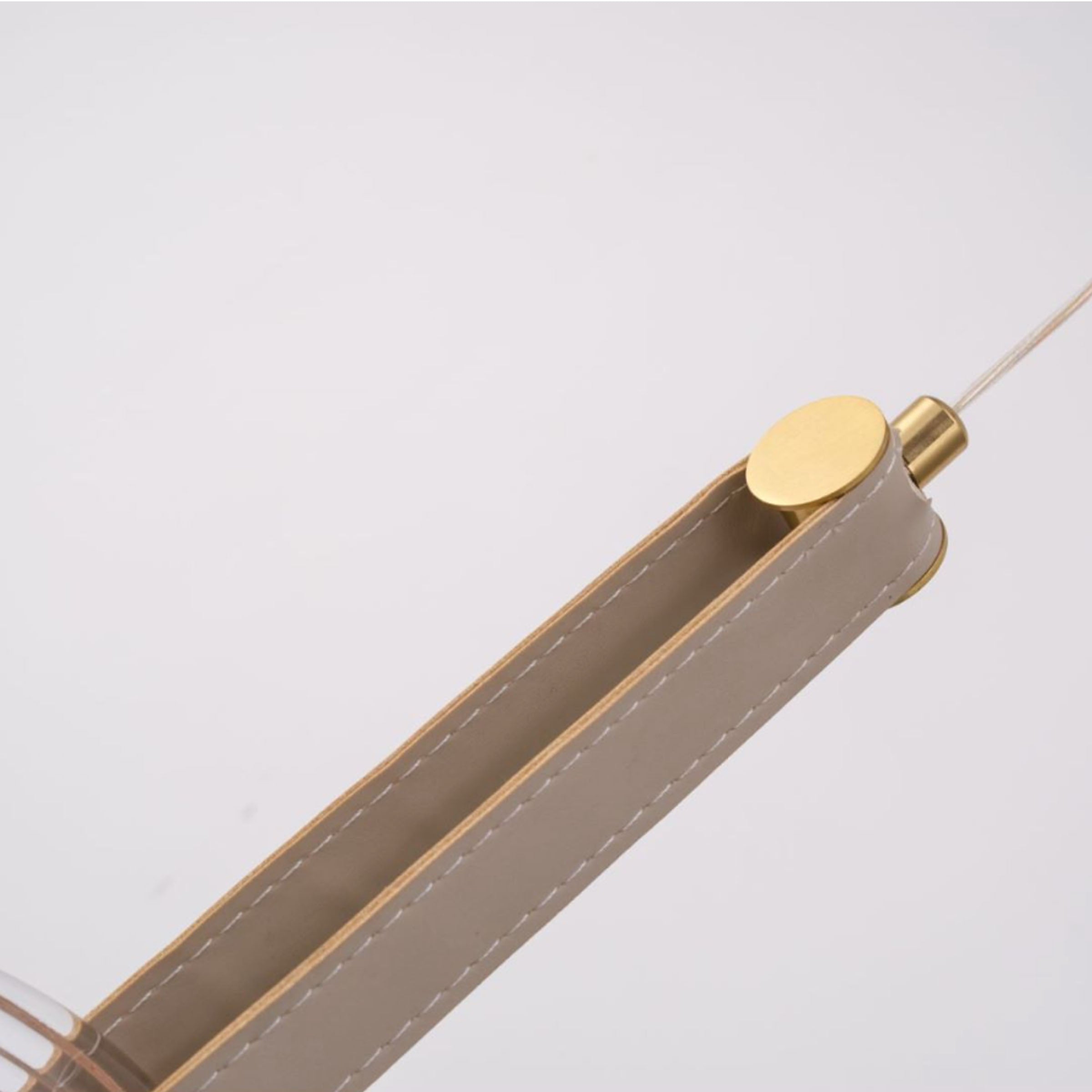 Pre-order 35 Days Delivery Aqua Gem Pendant Lamp Beige Leather Dia20cm CY-DD-1048/20 - Pendant Lamps - ebarza Furniture UAE | Shop Modern Furniture in Abu Dhabi & Dubai - مفروشات ايبازرا في الامارات | تسوق اثاث عصري وديكورات مميزة في دبي وابوظبي