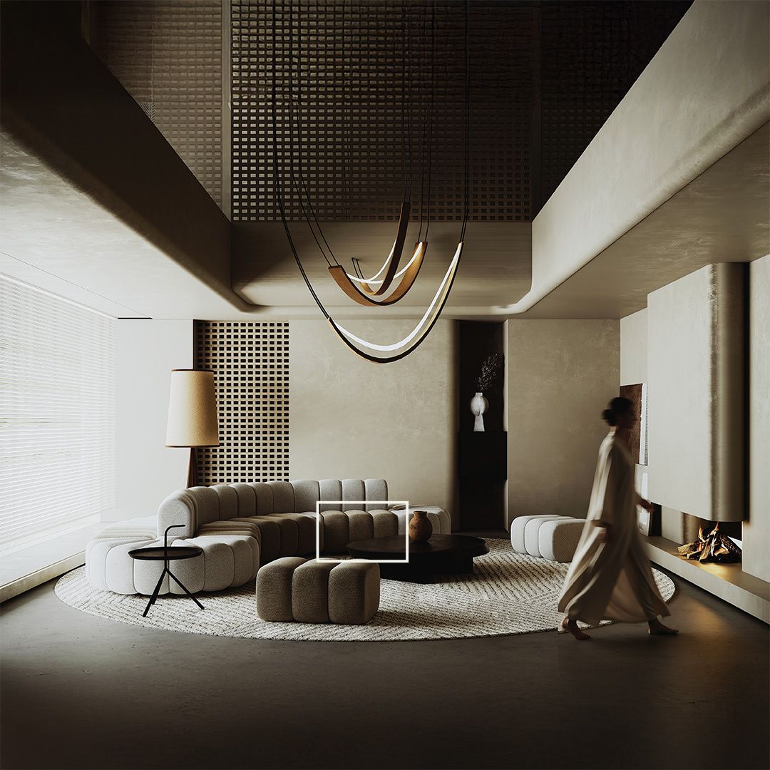 Chameleon Sofa Curved Pouf - H-5228-Ottoman - Sofas - ebarza Furniture UAE | Shop Modern Furniture in Abu Dhabi & Dubai - مفروشات ايبازرا في الامارات | تسوق اثاث عصري وديكورات مميزة في دبي وابوظبي