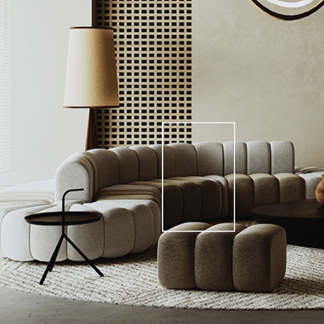 Chameleon Sofa Round With Back Rest - H-5228-C2 - Sofas - ebarza Furniture UAE | Shop Modern Furniture in Abu Dhabi & Dubai - مفروشات ايبازرا في الامارات | تسوق اثاث عصري وديكورات مميزة في دبي وابوظبي