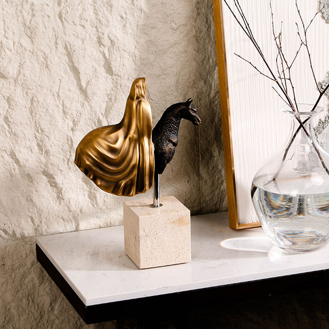 Cloak Rider Statue Sculpture - KA4123 - Home Decor Figurines - ebarza Furniture UAE | Shop Modern Furniture in Abu Dhabi & Dubai - مفروشات ايبازرا في الامارات | تسوق اثاث عصري وديكورات مميزة في دبي وابوظبي