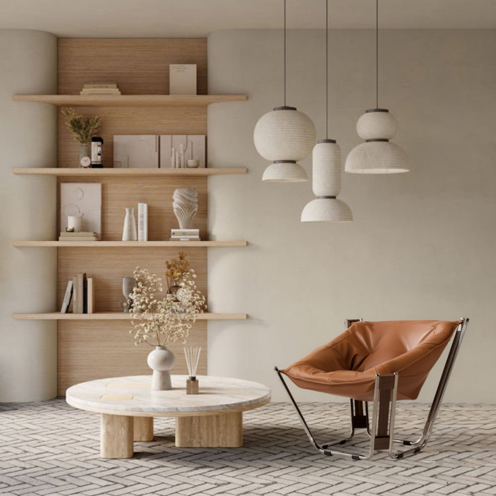 Cocoon Lounge Chair - PS-A179 -Br - Lounge Chairs - ebarza Furniture UAE | Shop Modern Furniture in Abu Dhabi & Dubai - مفروشات ايبازرا في الامارات | تسوق اثاث عصري وديكورات مميزة في دبي وابوظبي