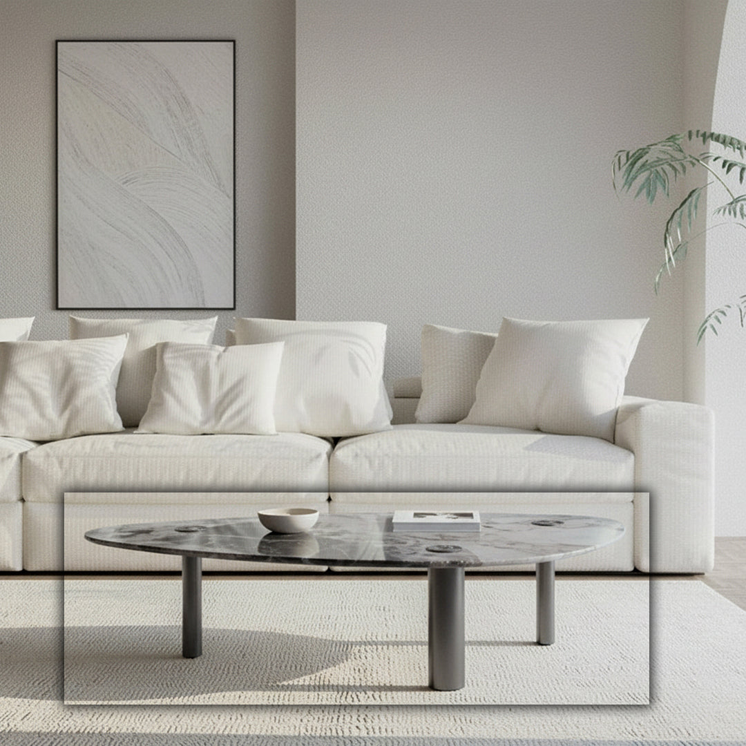 Coffee Table Black Chrome Steel legs IFJ-F361 - Coffee Tables - ebarza Furniture UAE | Shop Modern Furniture in Abu Dhabi & Dubai - مفروشات ايبازرا في الامارات | تسوق اثاث عصري وديكورات مميزة في دبي وابوظبي