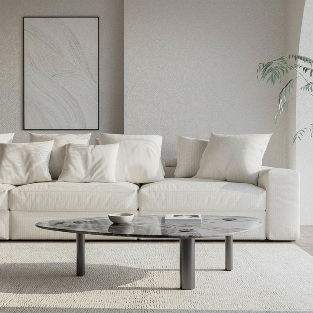 Coffee Table Black Chrome Steel legs IFJ-F361 - Coffee Tables - ebarza Furniture UAE | Shop Modern Furniture in Abu Dhabi & Dubai - مفروشات ايبازرا في الامارات | تسوق اثاث عصري وديكورات مميزة في دبي وابوظبي