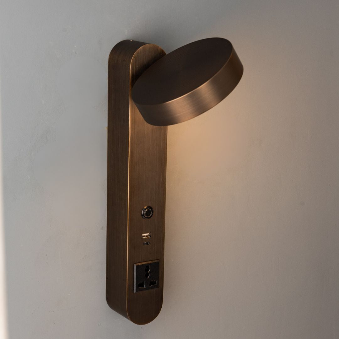 Cookie Hotel Style Headboard/ Wall Reading Lamp Cookie-Ez-WL(B)-28AB - Wall Lamps - ebarza Furniture UAE | Shop Modern Furniture in Abu Dhabi & Dubai - مفروشات ايبازرا في الامارات | تسوق اثاث عصري وديكورات مميزة في دبي وابوظبي