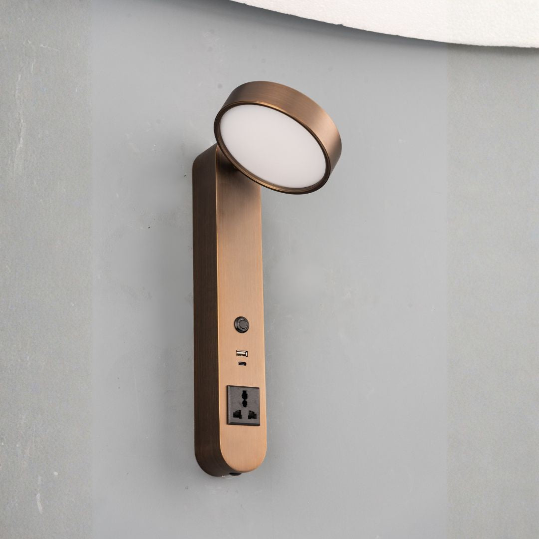 Cookie Hotel Style Headboard/ Wall Reading Lamp Cookie-Ez-WL(B)-28AB - Wall Lamps - ebarza Furniture UAE | Shop Modern Furniture in Abu Dhabi & Dubai - مفروشات ايبازرا في الامارات | تسوق اثاث عصري وديكورات مميزة في دبي وابوظبي
