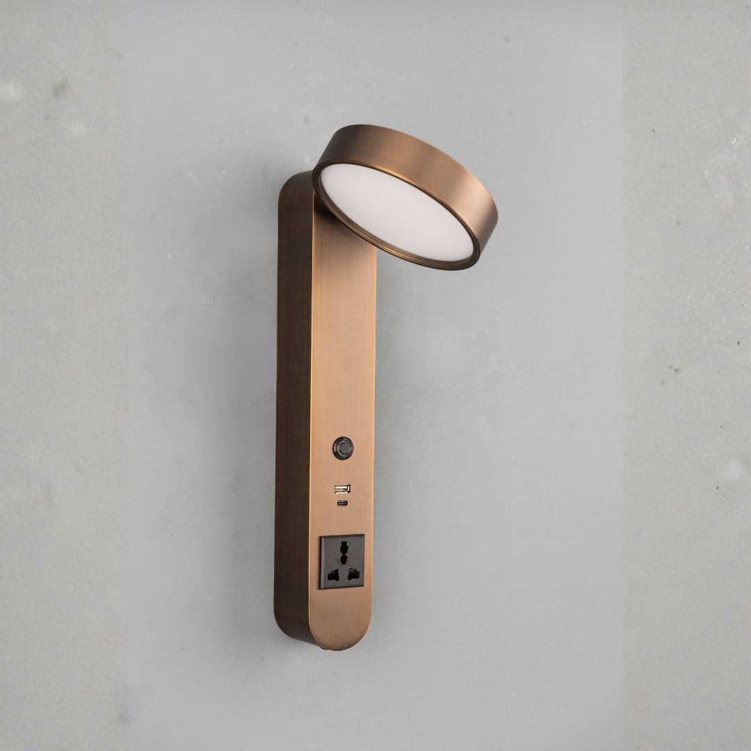 Cookie Hotel Style Headboard/ Wall Reading Lamp Cookie-Ez-WL(B)-28AB - Wall Lamps - ebarza Furniture UAE | Shop Modern Furniture in Abu Dhabi & Dubai - مفروشات ايبازرا في الامارات | تسوق اثاث عصري وديكورات مميزة في دبي وابوظبي