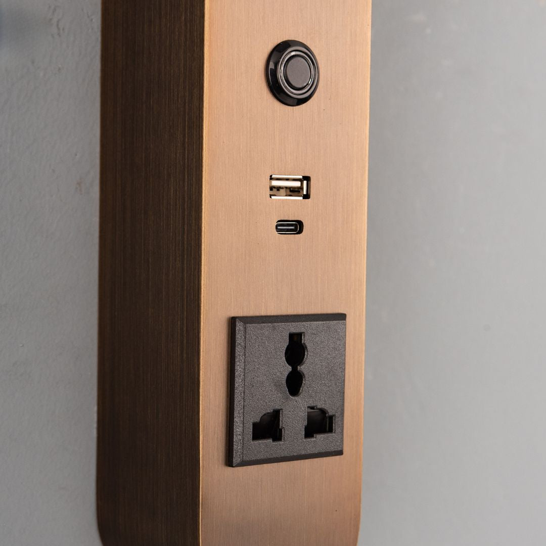 Cookie Hotel Style Headboard/ Wall Reading Lamp Cookie-Ez-WL(B)-28AB - Wall Lamps - ebarza Furniture UAE | Shop Modern Furniture in Abu Dhabi & Dubai - مفروشات ايبازرا في الامارات | تسوق اثاث عصري وديكورات مميزة في دبي وابوظبي