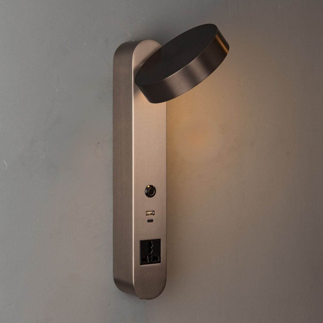 Cookie Hotel Style Headboard/ Wall Reading Lamp Cookie-Ez-WL(B)-28AB - Wall Lamps - ebarza Furniture UAE | Shop Modern Furniture in Abu Dhabi & Dubai - مفروشات ايبازرا في الامارات | تسوق اثاث عصري وديكورات مميزة في دبي وابوظبي