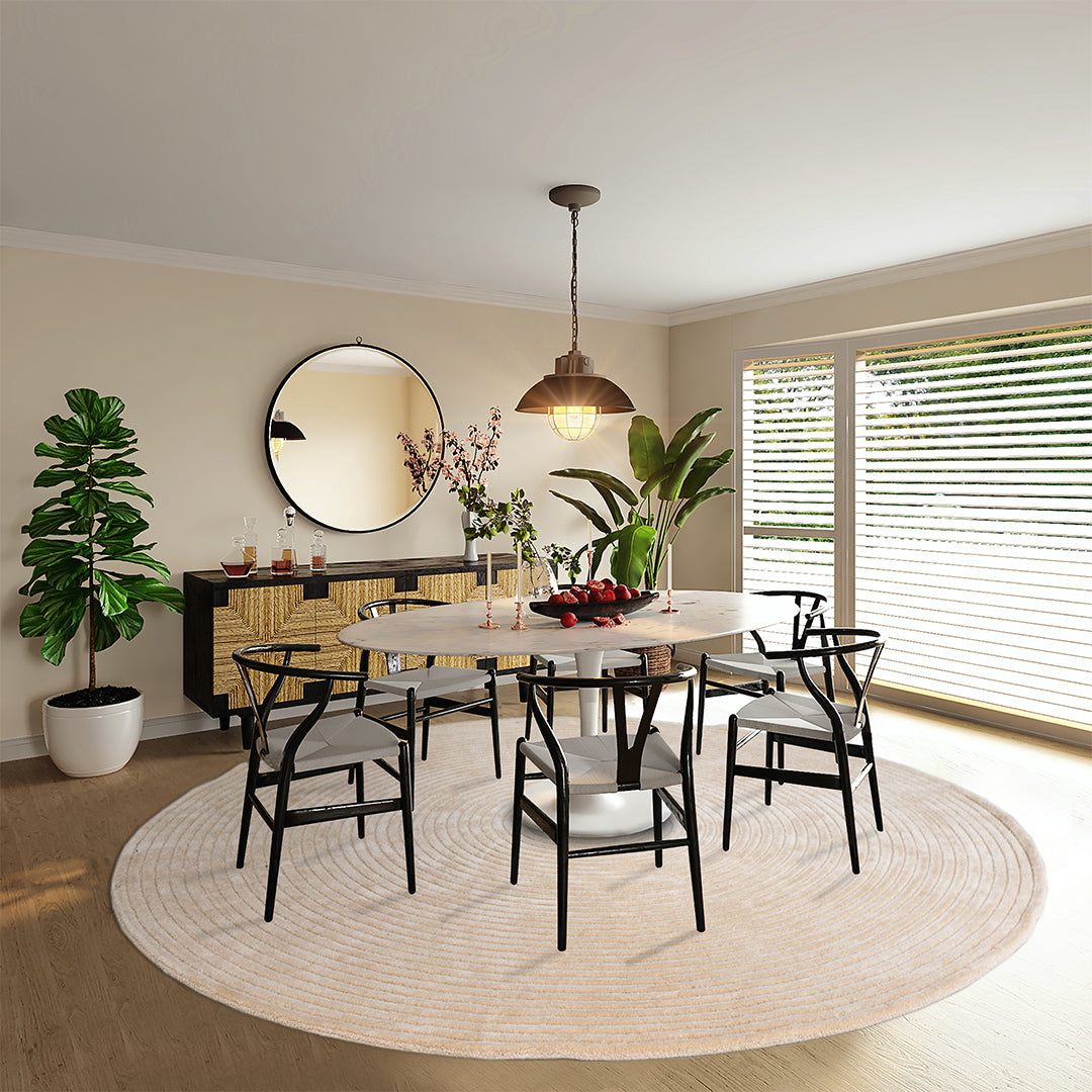 D300 Cm WOOL Clay Rug JH-22730 - Rugs - ebarza Furniture UAE | Shop Modern Furniture in Abu Dhabi & Dubai - مفروشات ايبازرا في الامارات | تسوق اثاث عصري وديكورات مميزة في دبي وابوظبي