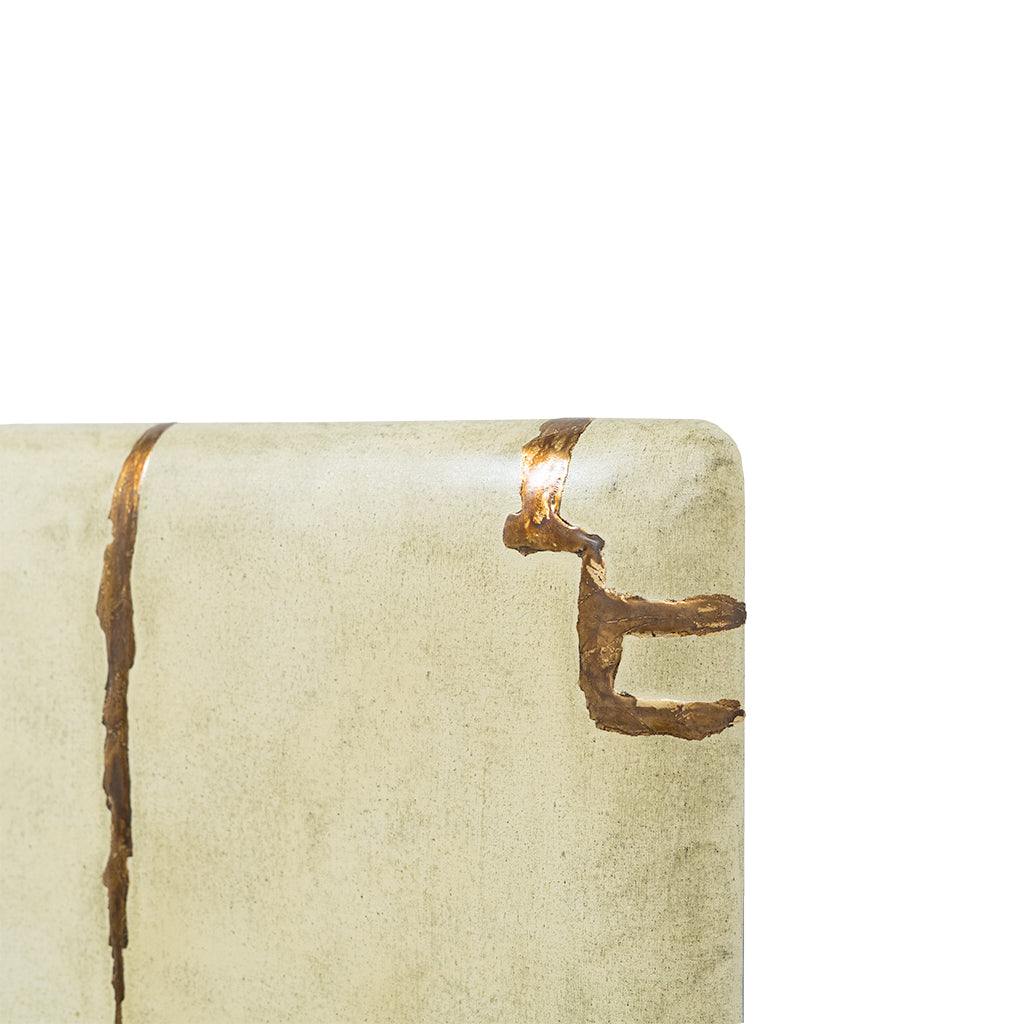 Artic handmade wood carving painting by BEACON, featuring intricate carved wooden design on a large rectangular artwork.