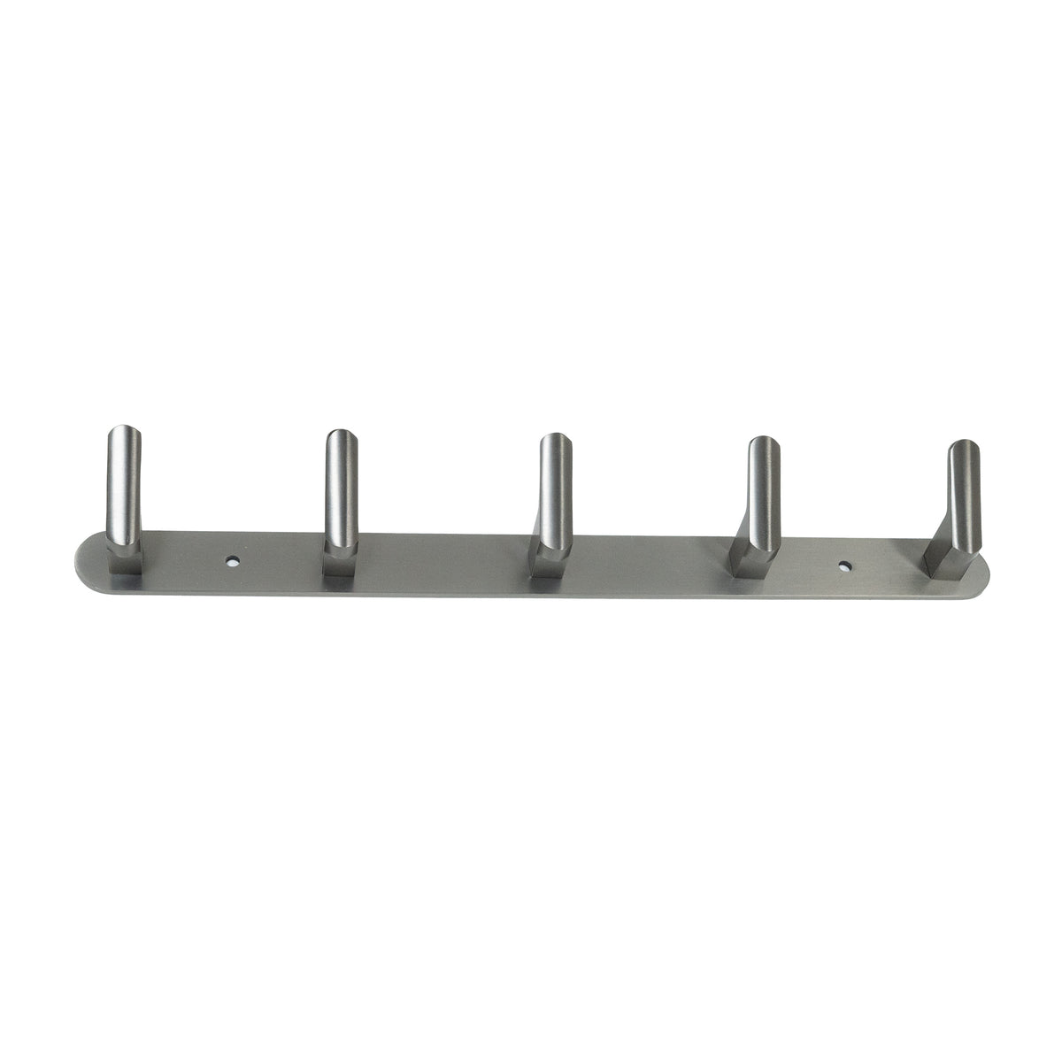Penta 5-wall hooks in gun metal finish, BEACON towel hanger hooks, mounted on wall with multiple hooks for hanging items.