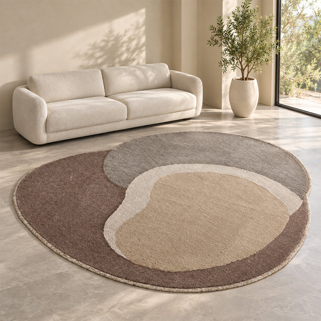 380x315 CM DUNE-01 Round Rug - RP MONET1921-LP BROWN88 (C1631)-CP 44BIGE C1911-SCP (C1901)-DU-01