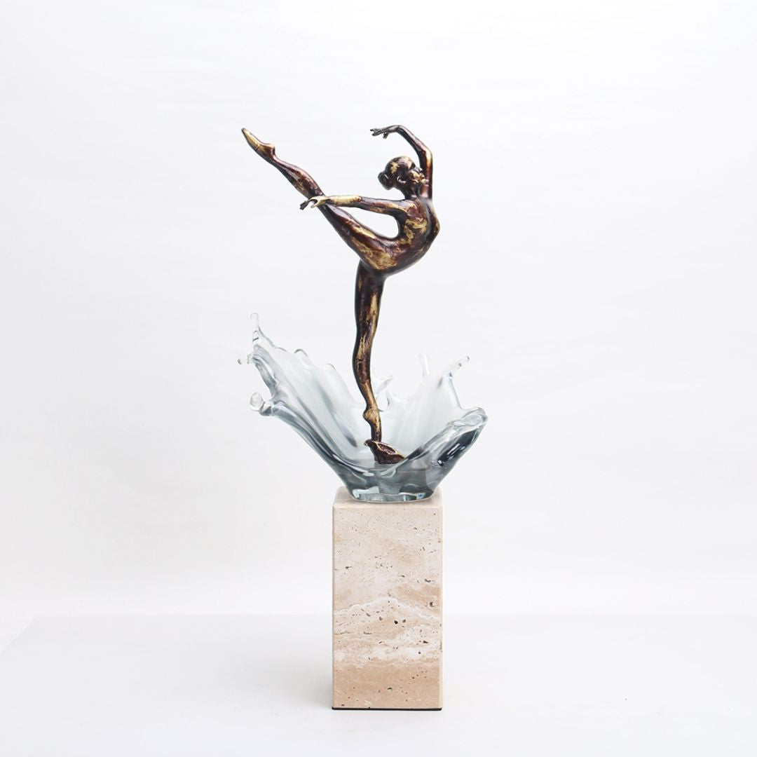 Dancer In Water Sculpture KA3155 - Home Decor Figurines - ebarza Furniture UAE | Shop Modern Furniture in Abu Dhabi & Dubai - مفروشات ايبازرا في الامارات | تسوق اثاث عصري وديكورات مميزة في دبي وابوظبي