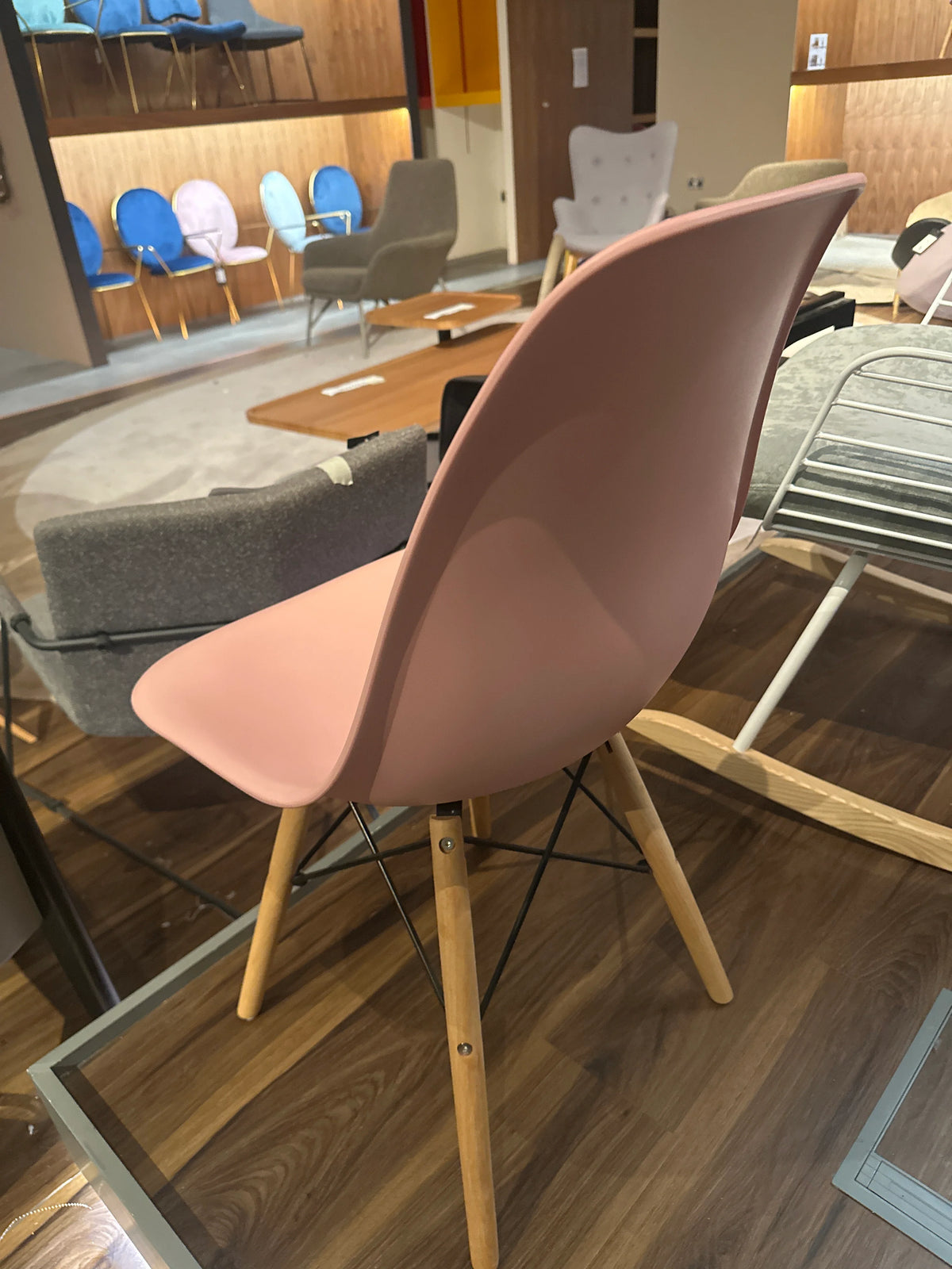 Display Item - Dining Chair- Plastic- Pc-016Wp-Wood-N - Yas