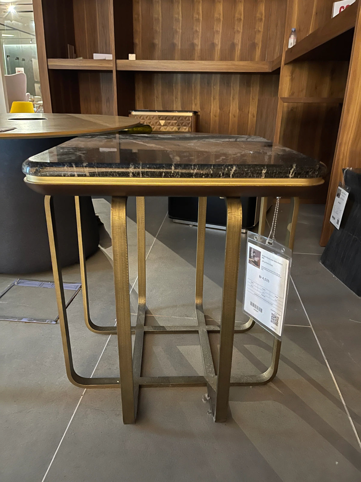Display Item - Amber Marble Side Table Ambrst-051 - Yas