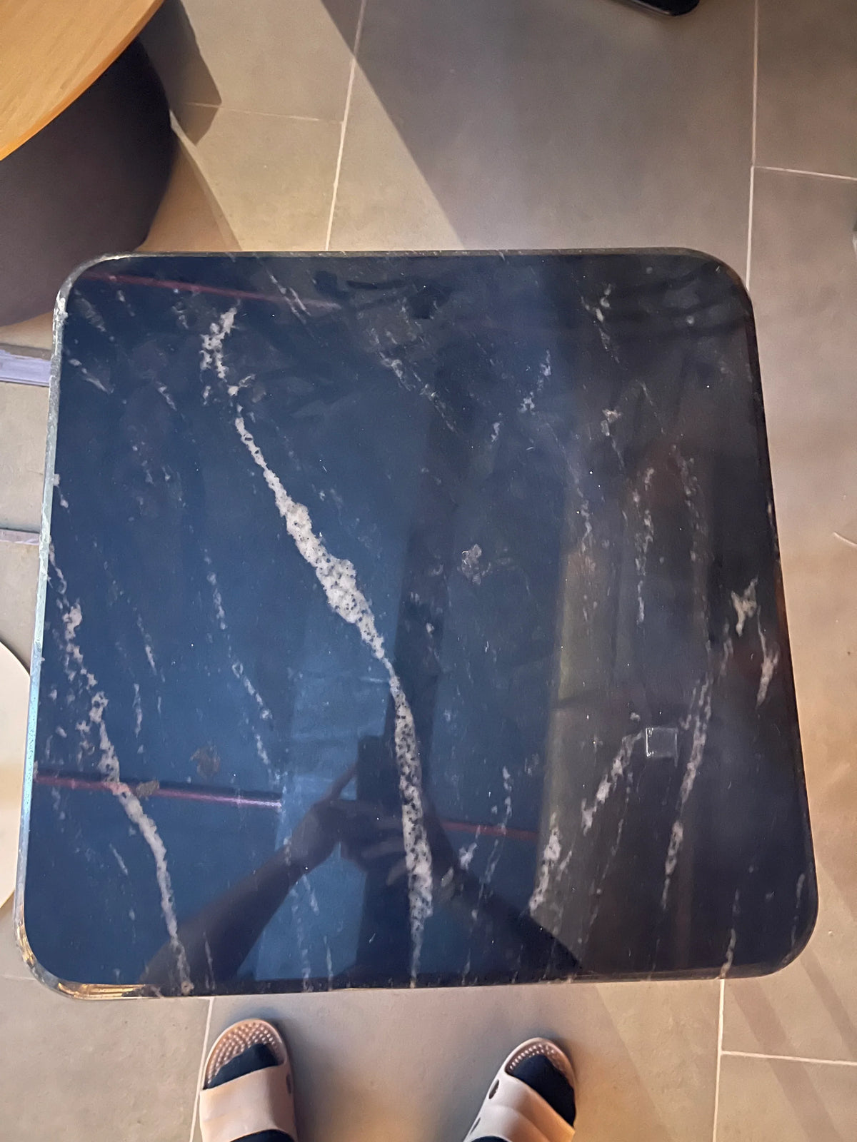 Display Item - Amber Marble Side Table Ambrst-051 - Yas