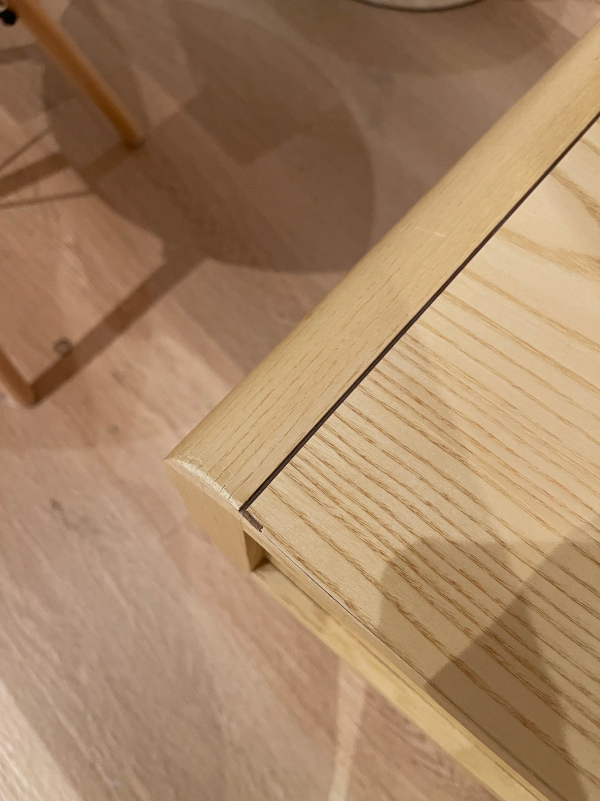Vintage-style Beacon Civil retro side table with wooden top and metal legs, displayed on a neutral background.