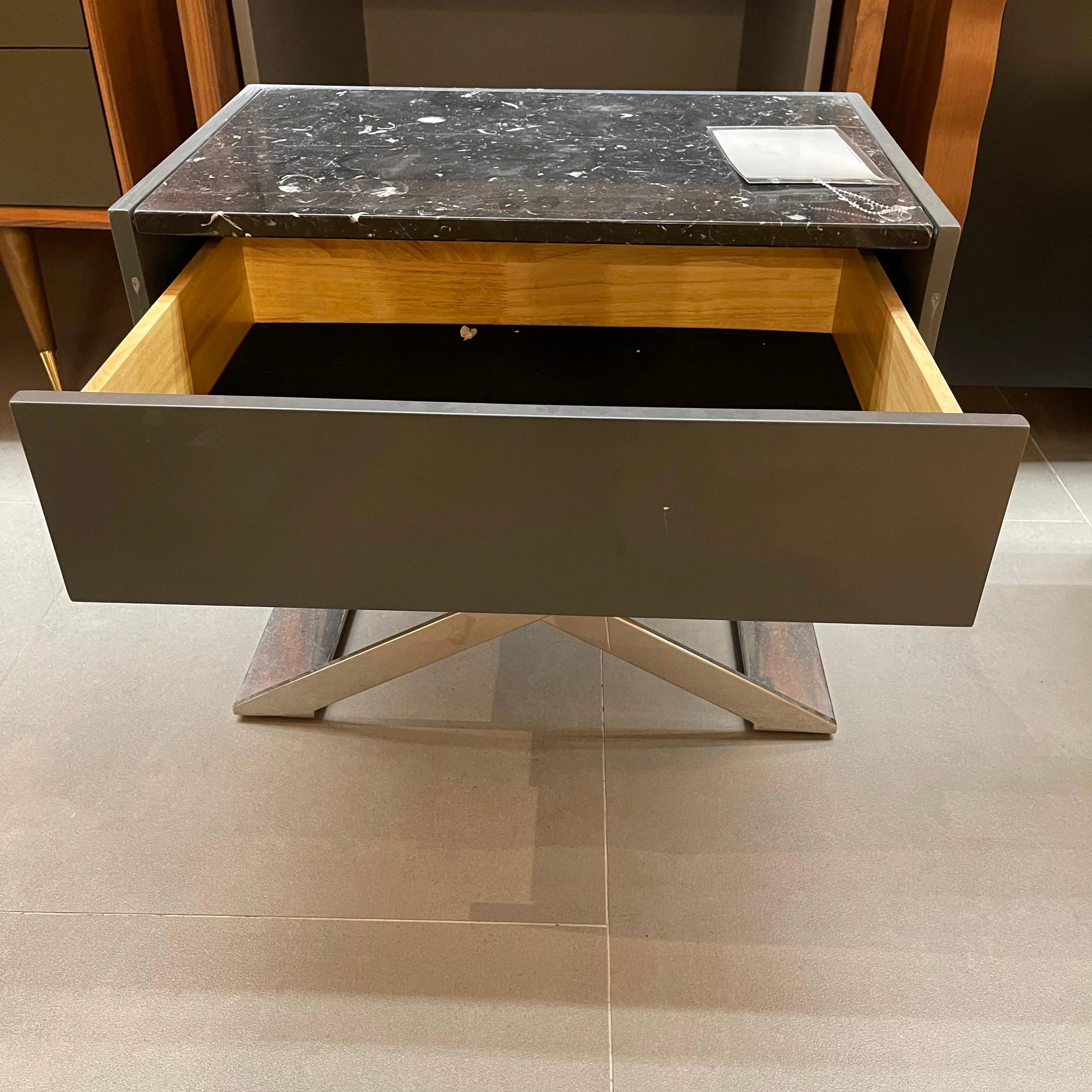 Displayt Item - Monaco Nightstand/ Bedside Table 503Nt -YAS - DISPLAY ITEM - ebarza Furniture UAE | Shop Modern Furniture in Abu Dhabi & Dubai - مفروشات ايبازرا في الامارات | تسوق اثاث عصري وديكورات مميزة في دبي وابوظبي