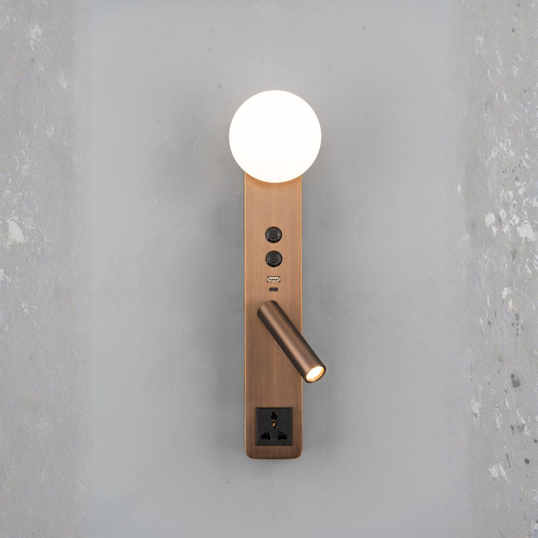 Diva Hotel Style Headboard/ Wall Reading Lamp Diva-Ez-WL(D)-28AB - Wall Lamps - ebarza Furniture UAE | Shop Modern Furniture in Abu Dhabi & Dubai - مفروشات ايبازرا في الامارات | تسوق اثاث عصري وديكورات مميزة في دبي وابوظبي