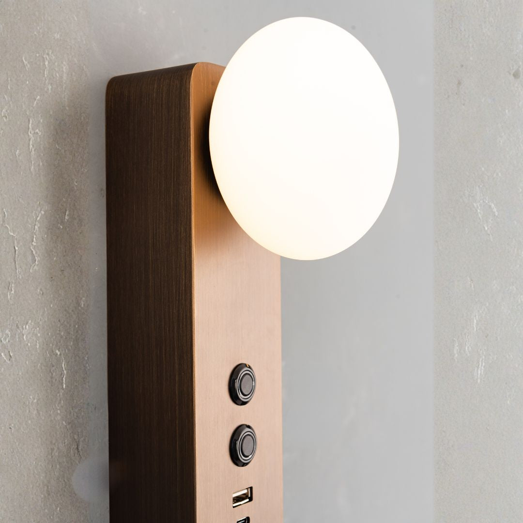 Diva Hotel Style Headboard/ Wall Reading Lamp Diva-Ez-WL(D)-28AB - Wall Lamps - ebarza Furniture UAE | Shop Modern Furniture in Abu Dhabi & Dubai - مفروشات ايبازرا في الامارات | تسوق اثاث عصري وديكورات مميزة في دبي وابوظبي