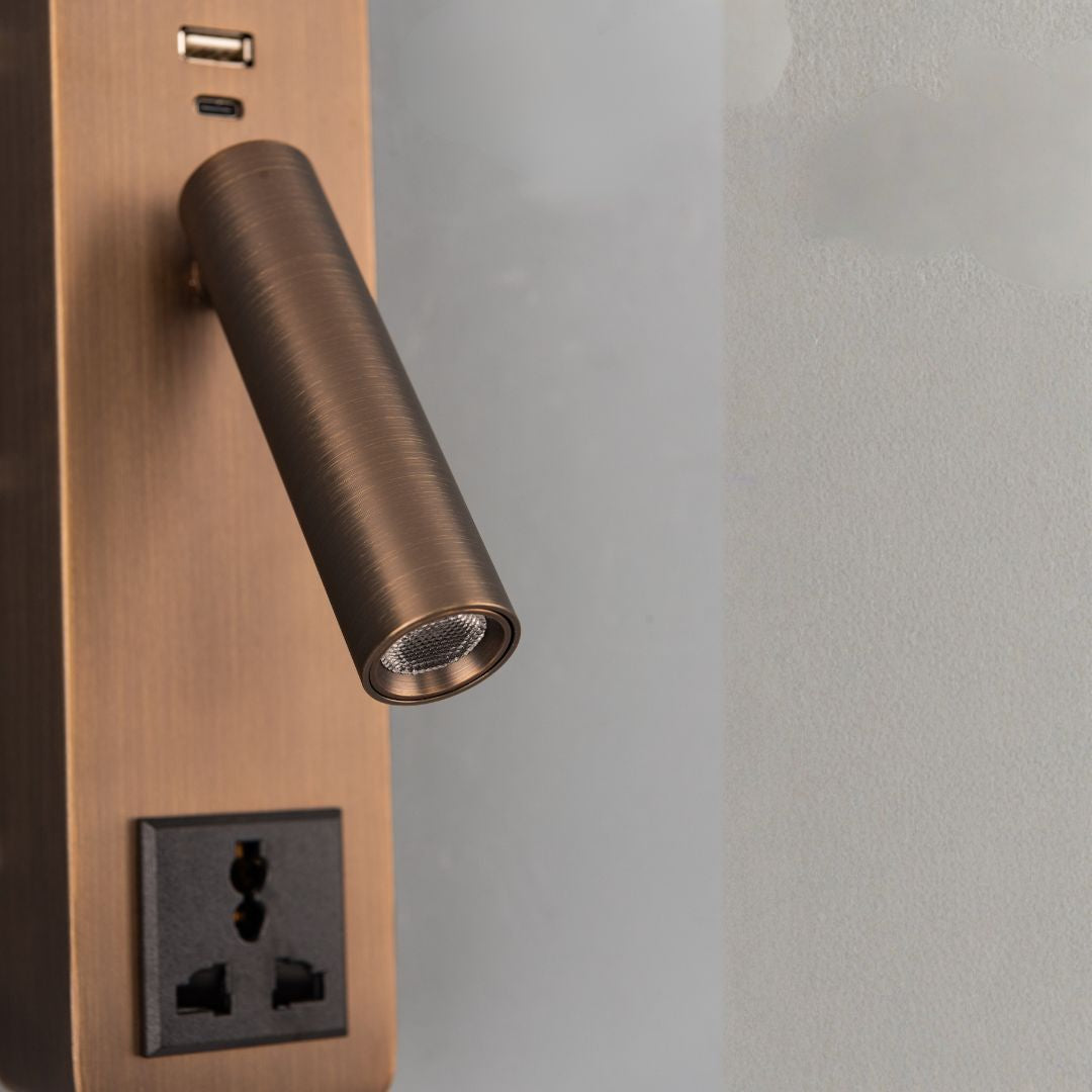 Diva Hotel Style Headboard/ Wall Reading Lamp Diva-Ez-WL(D)-28AB - Wall Lamps - ebarza Furniture UAE | Shop Modern Furniture in Abu Dhabi & Dubai - مفروشات ايبازرا في الامارات | تسوق اثاث عصري وديكورات مميزة في دبي وابوظبي