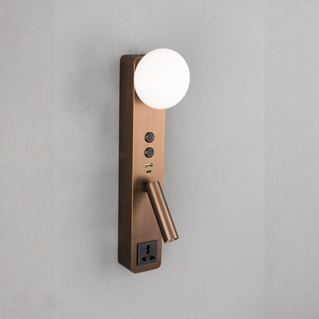 Diva Hotel Style Headboard/ Wall Reading Lamp Diva-Ez-WL(D)-28AB - Wall Lamps - ebarza Furniture UAE | Shop Modern Furniture in Abu Dhabi & Dubai - مفروشات ايبازرا في الامارات | تسوق اثاث عصري وديكورات مميزة في دبي وابوظبي