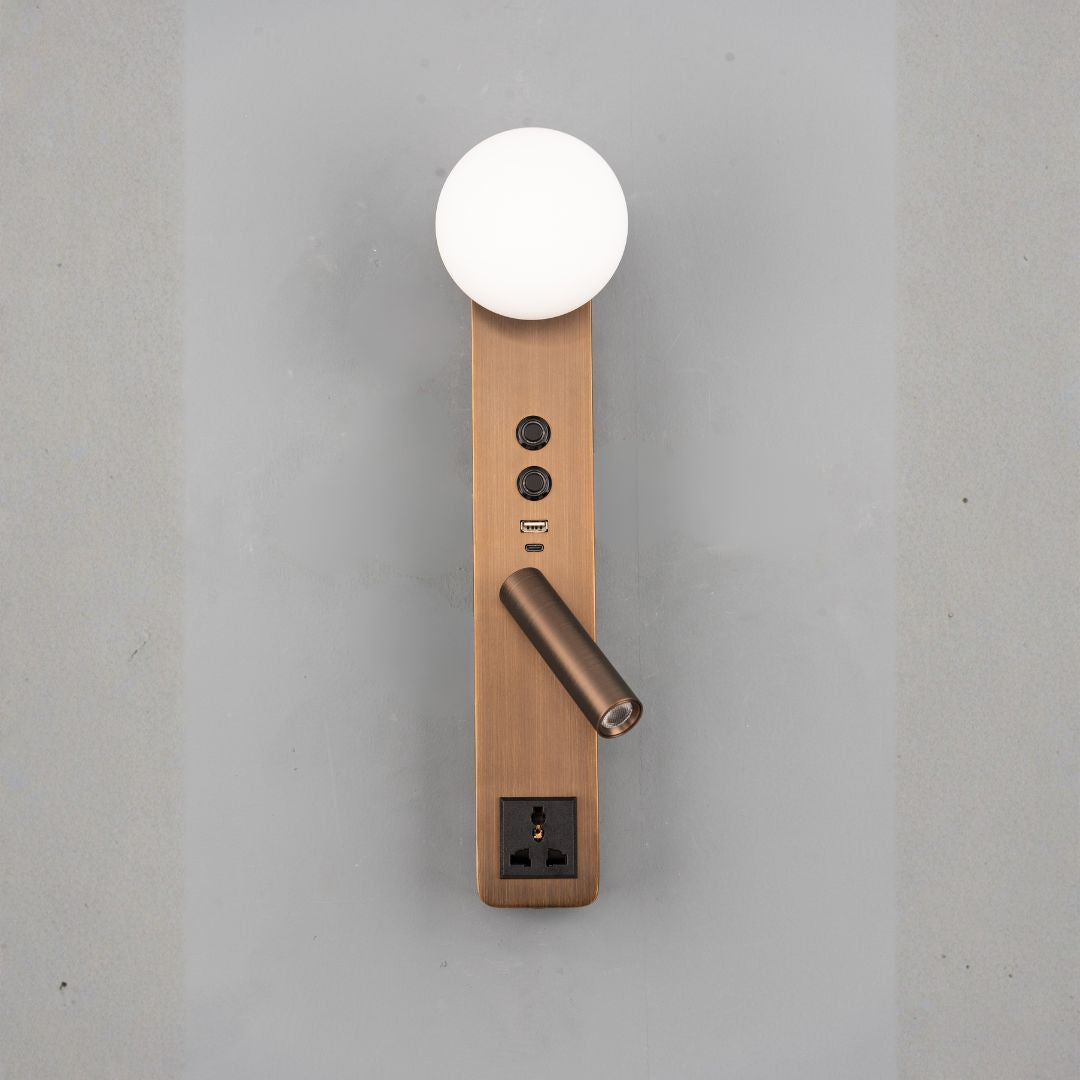 Diva Hotel Style Headboard/ Wall Reading Lamp Diva-Ez-WL(D)-28AB - Wall Lamps - ebarza Furniture UAE | Shop Modern Furniture in Abu Dhabi & Dubai - مفروشات ايبازرا في الامارات | تسوق اثاث عصري وديكورات مميزة في دبي وابوظبي
