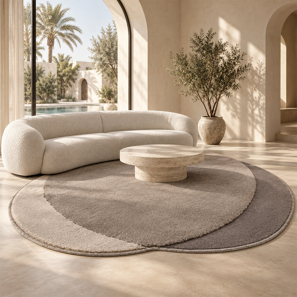 485x470 ECLIPSE-01 CM Round Rug - CP BROWN 88 (C1631) - UD HALIM 97 (HOLM 97) - LR (C1901) - ECL-01