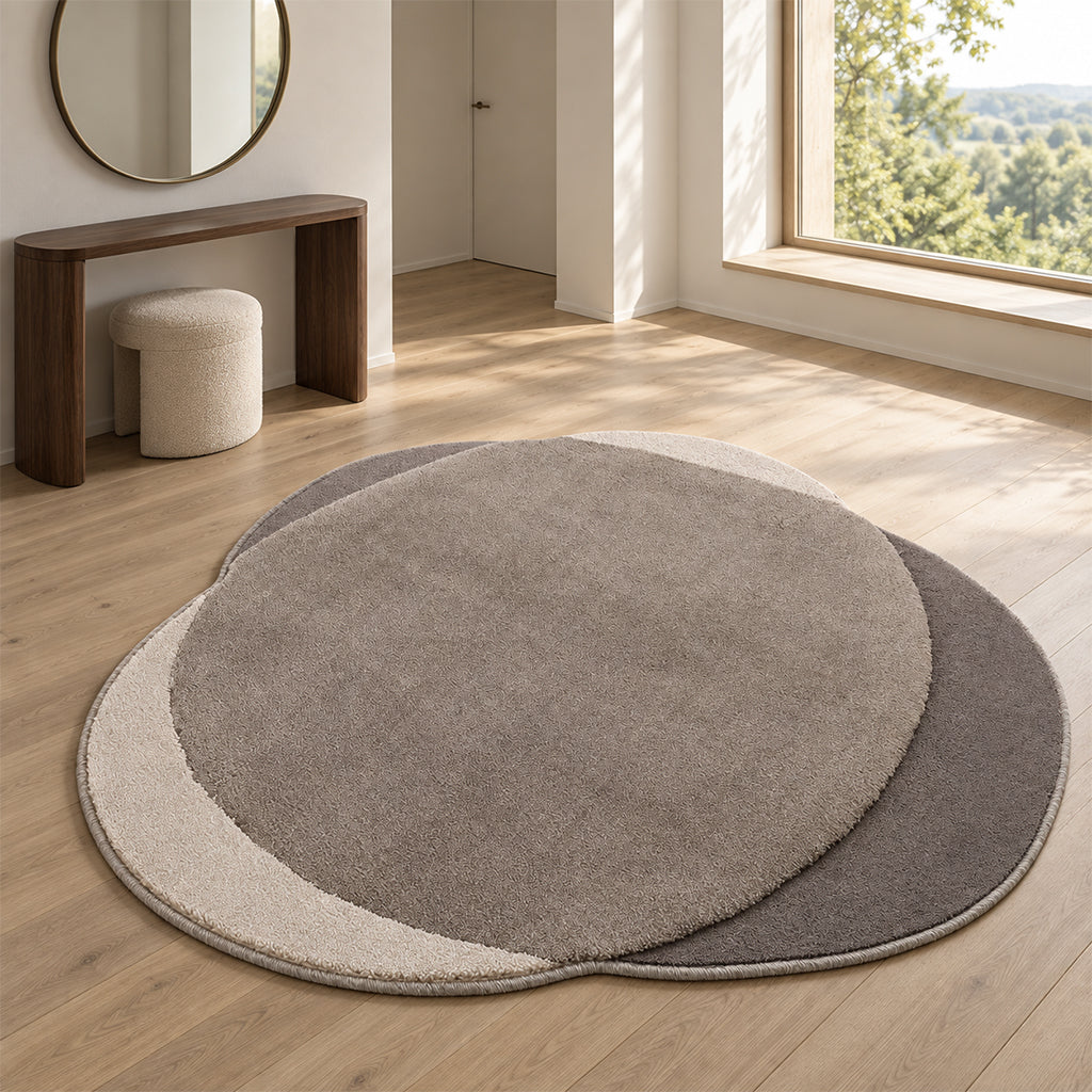 245x240 CM ECLIPSE-01 Round Rug - CP BROWN88 (C1631) - UD HALIM97 (HOLM 97) - SP (C1901) - ECL-01